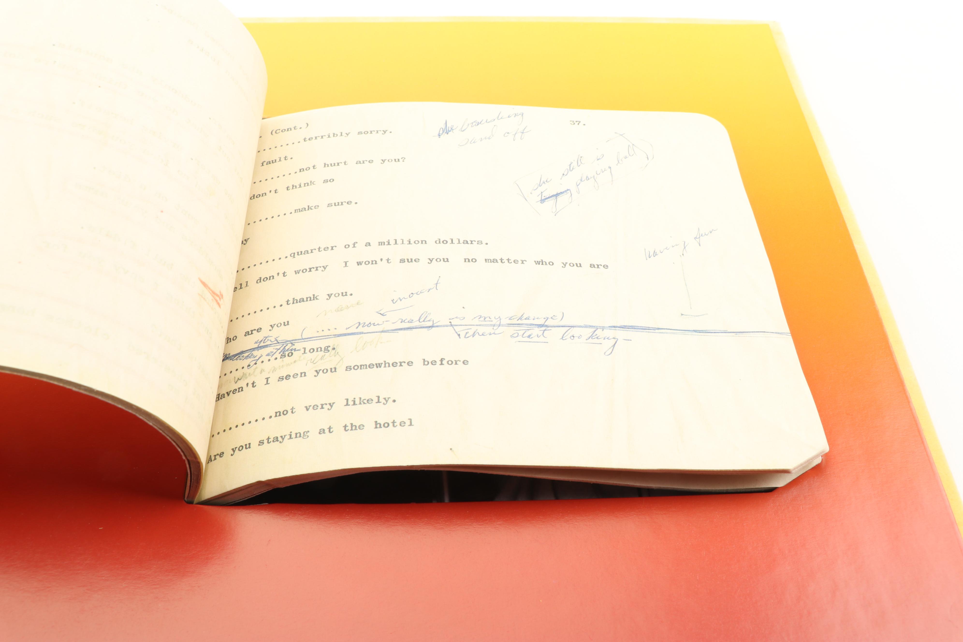 2001 "Some Like It Hot" by Billy Wilder with Facsimile Prompt Book