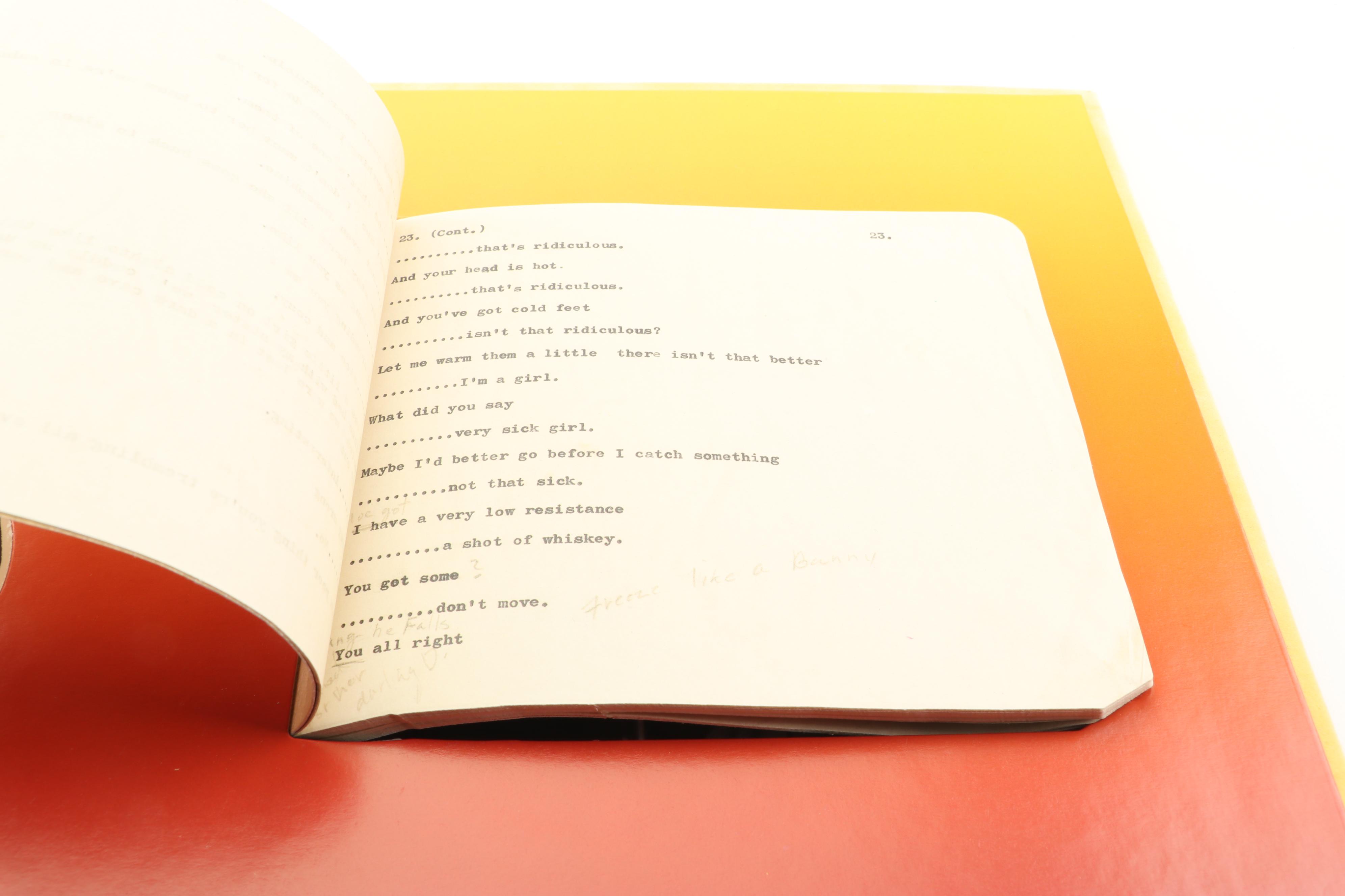 2001 "Some Like It Hot" by Billy Wilder with Facsimile Prompt Book