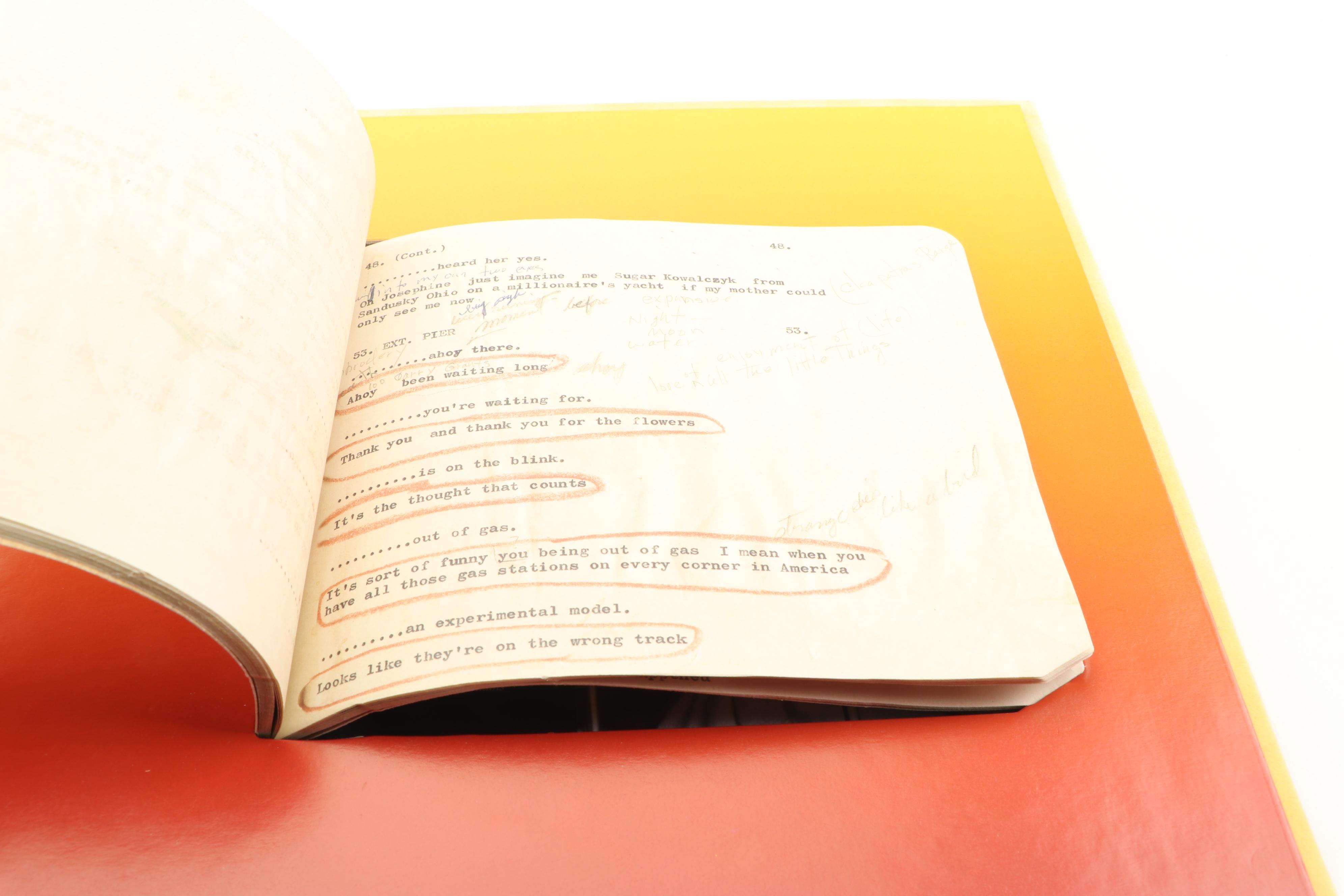 2001 "Some Like It Hot" by Billy Wilder with Facsimile Prompt Book