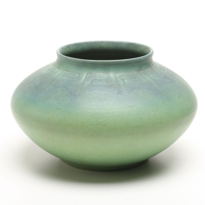 1907 Rookwood Green Vellum Pottery Vase