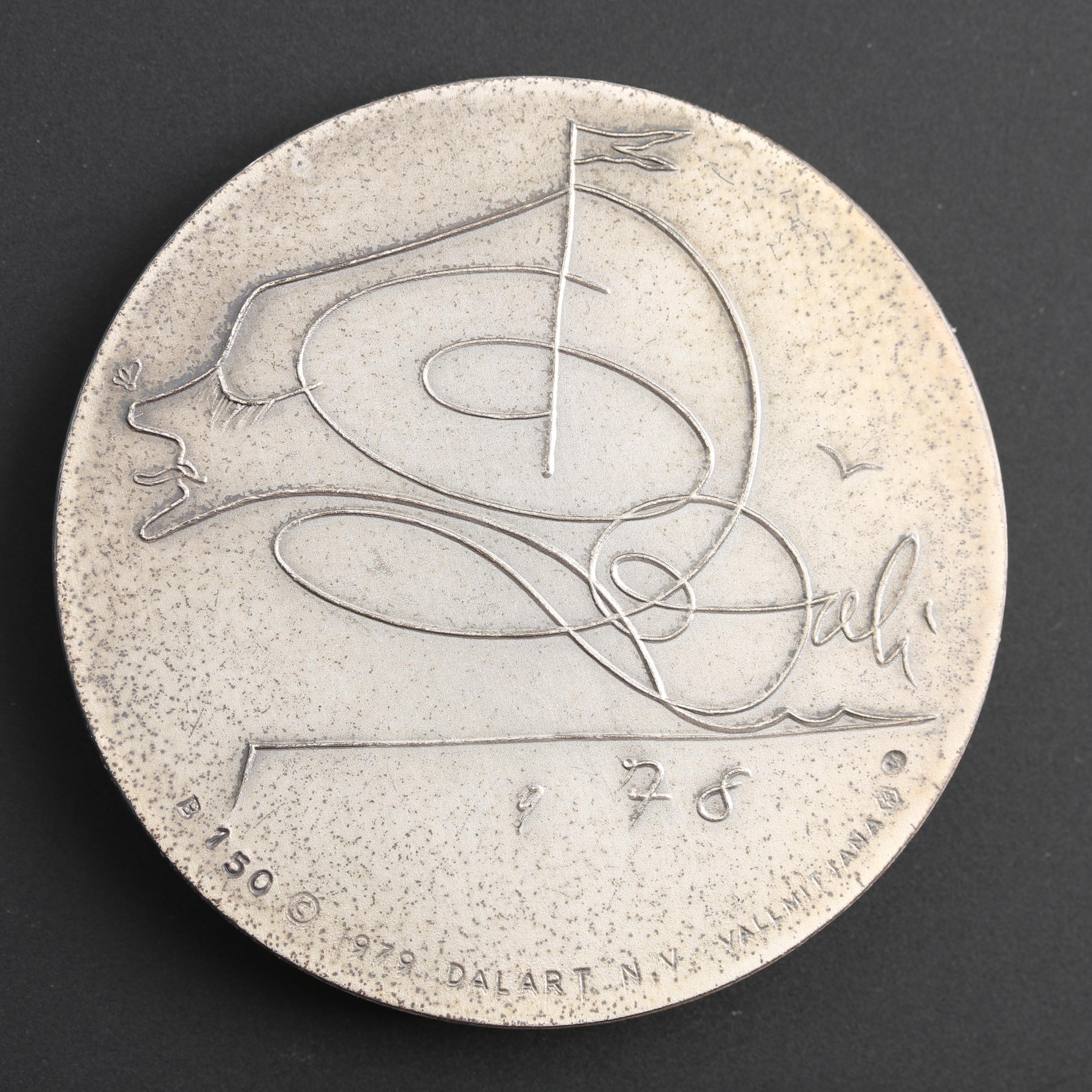 1979 Salvador Dali "The Four Seasons" 4-Piece Silver Medallion Set