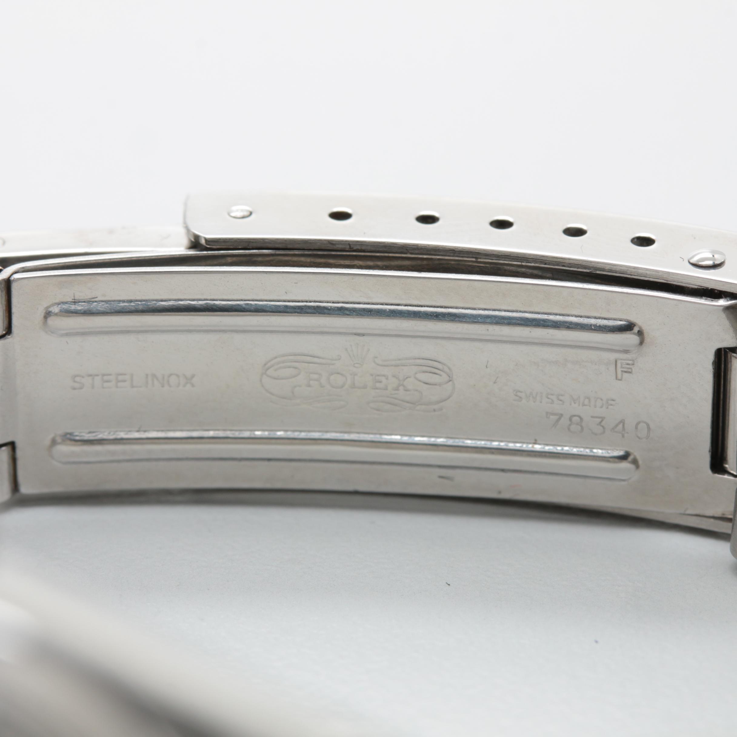 Rolex Oyster Perpetual Stainless Steel Blue Dial Watch, Circa 1981