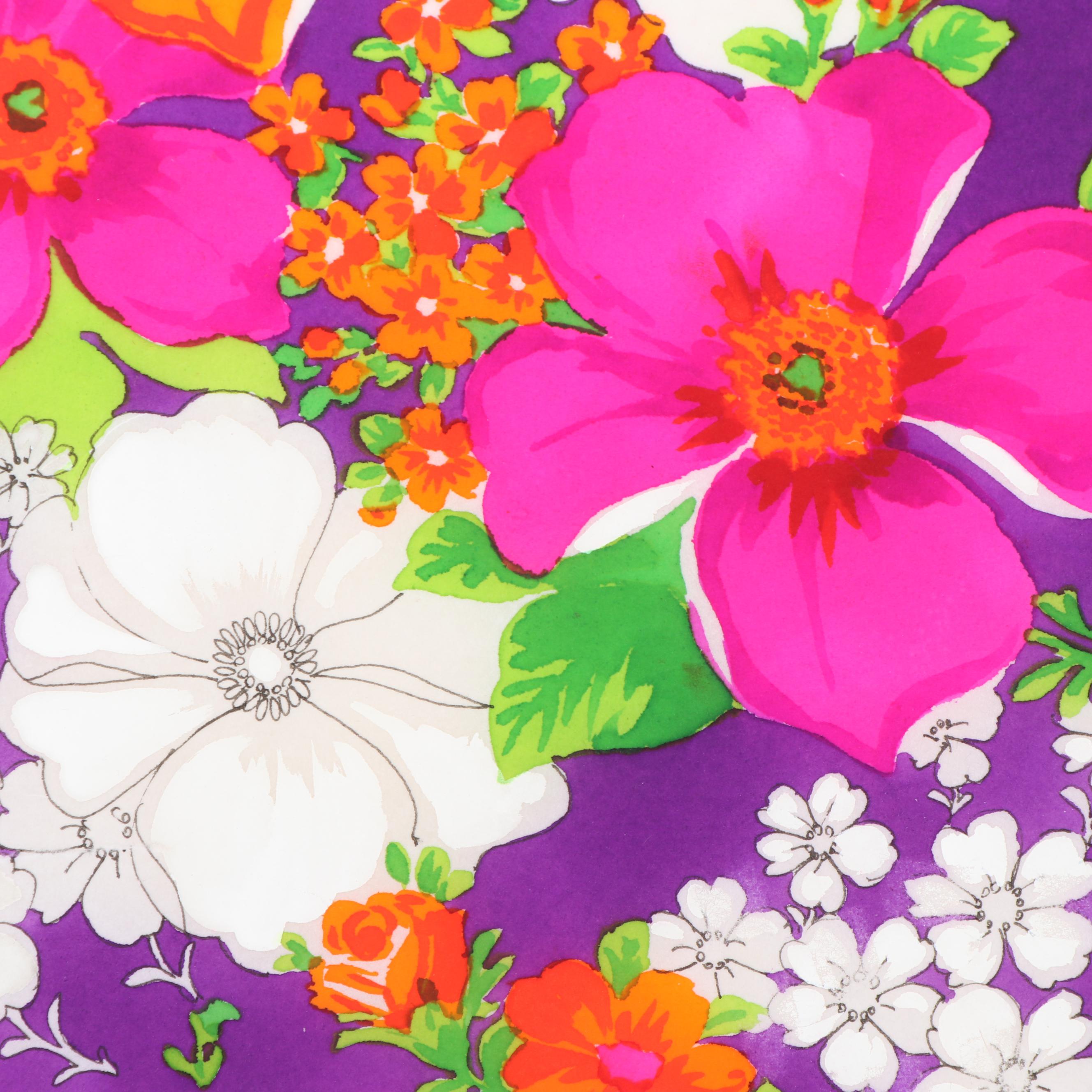 Marubeni, Kanebo, and T.C.D.C Gouache and Watercolor Textile Pattern Designs