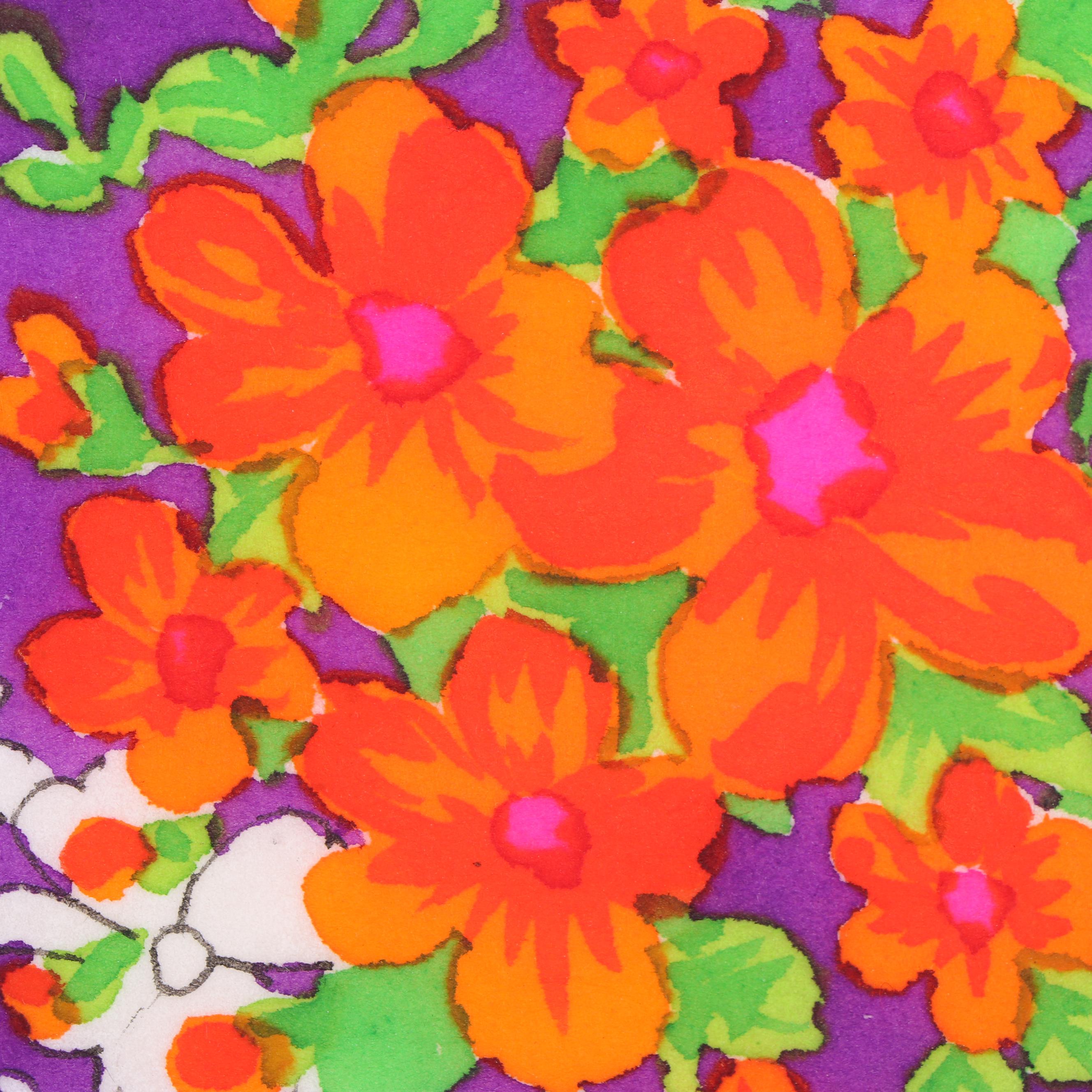 Marubeni, Kanebo, and T.C.D.C Gouache and Watercolor Textile Pattern Designs