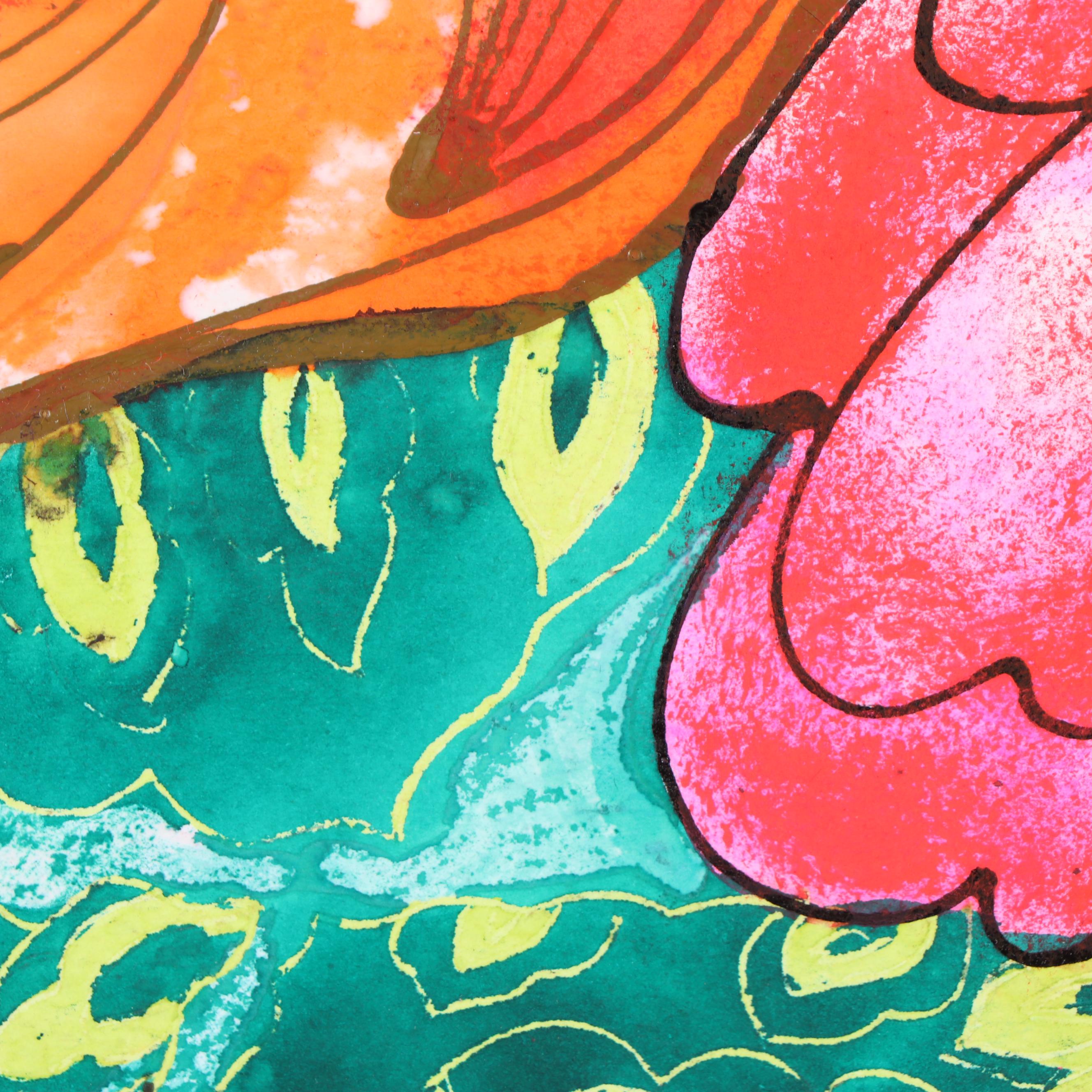 Marubeni, Kanebo, and T.C.D.C Gouache and Watercolor Textile Pattern Designs