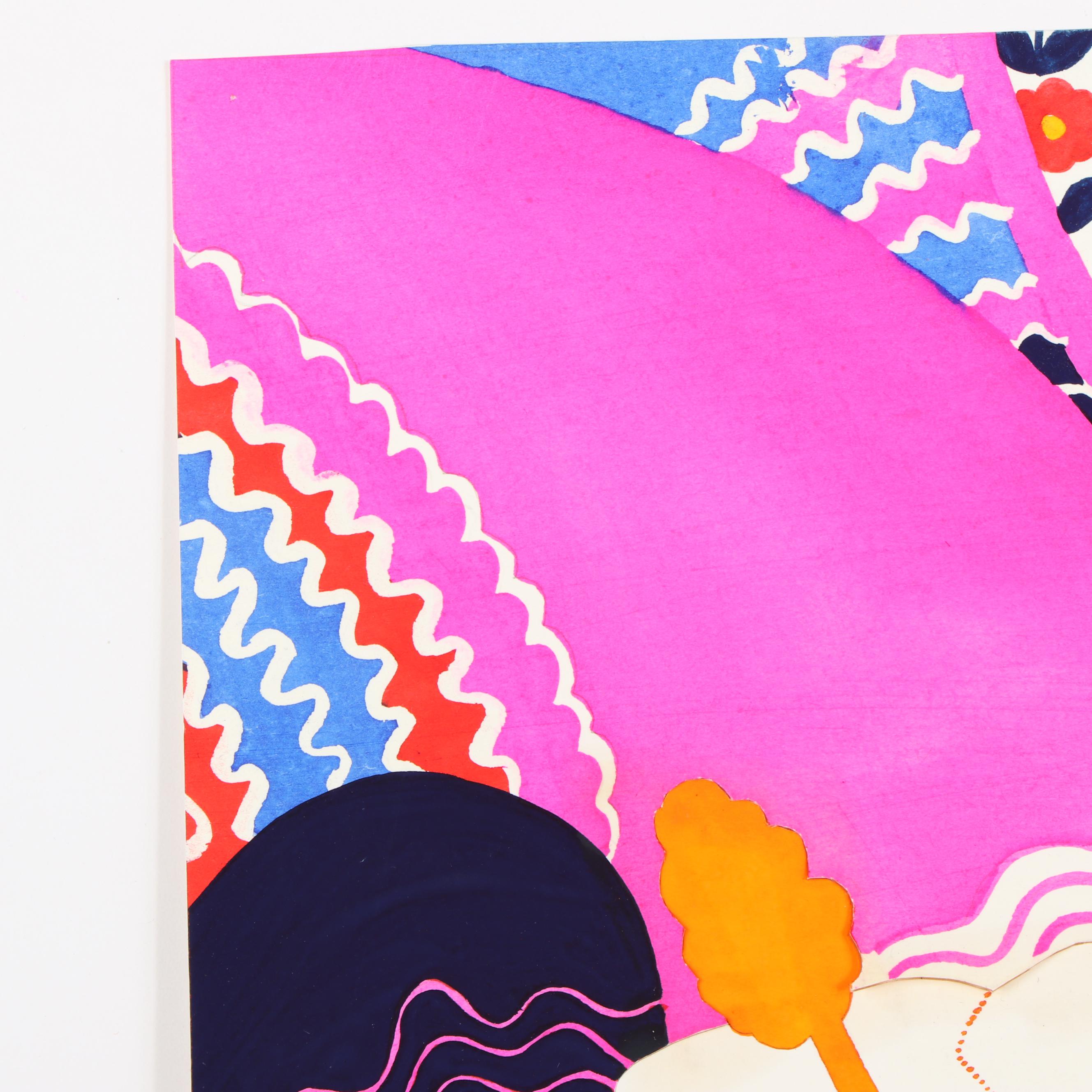 Marubeni, Kanebo, and T.C.D.C Gouache and Watercolor Textile Pattern Designs