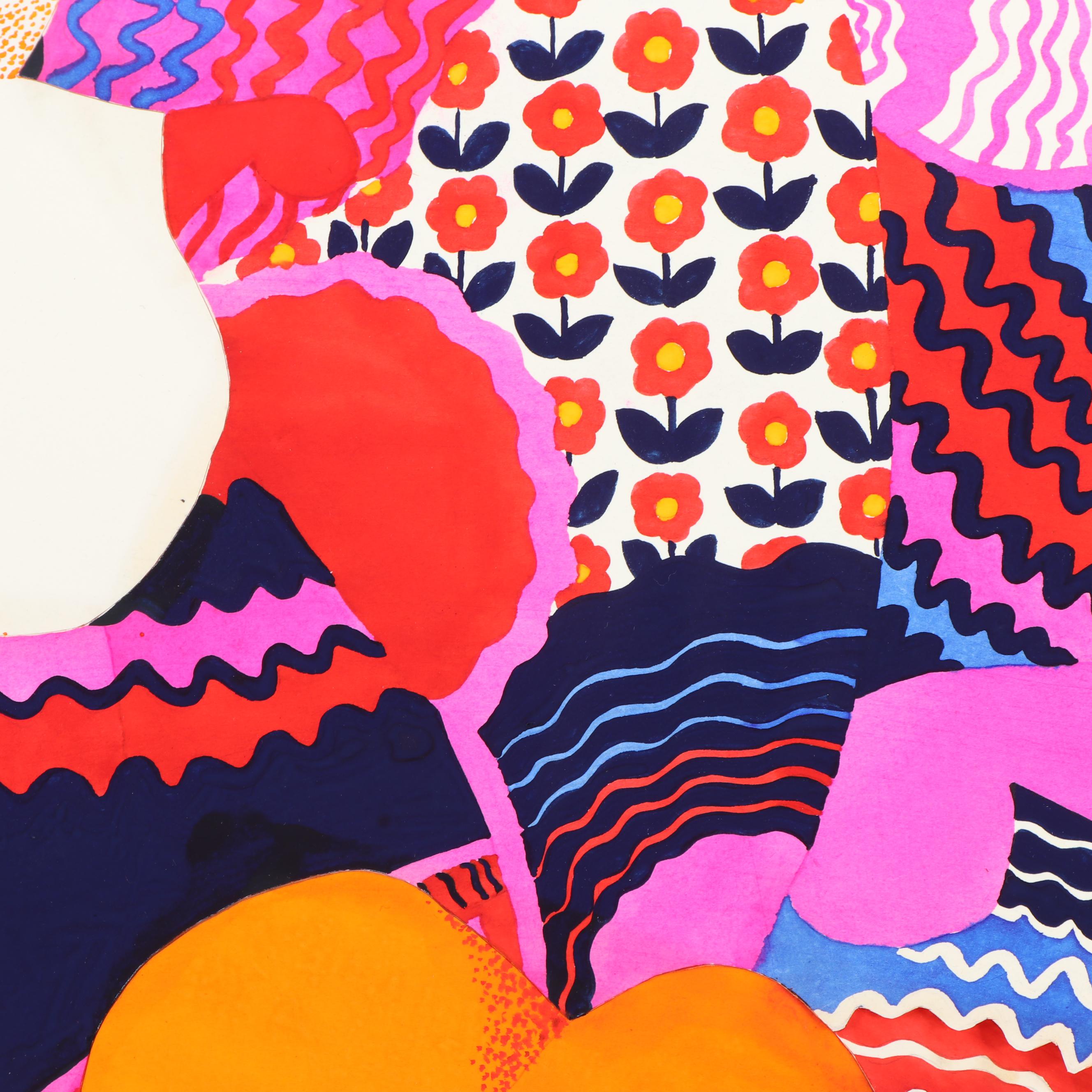 Marubeni, Kanebo, and T.C.D.C Gouache and Watercolor Textile Pattern Designs