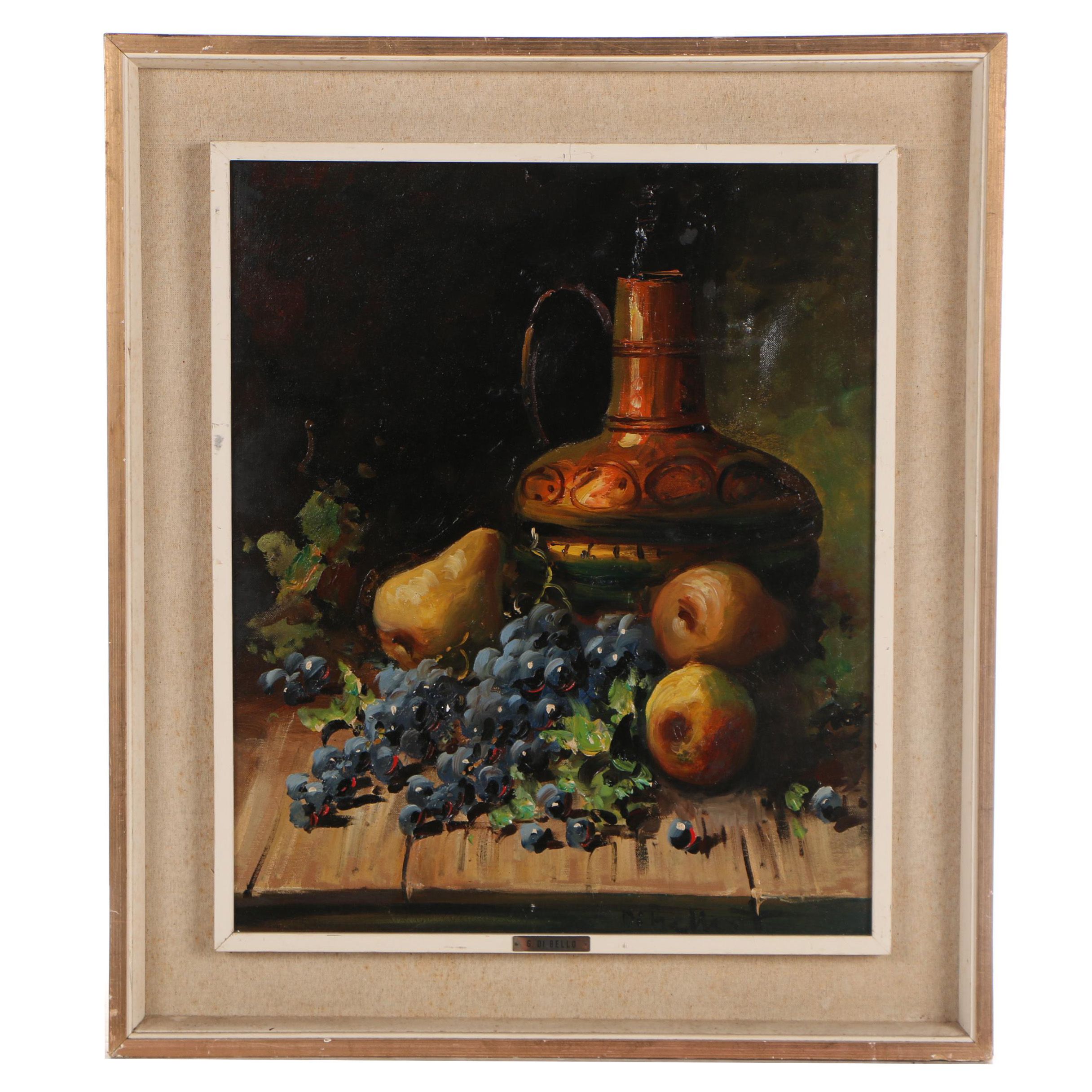 G. Di Bello Still Life Oil Painting