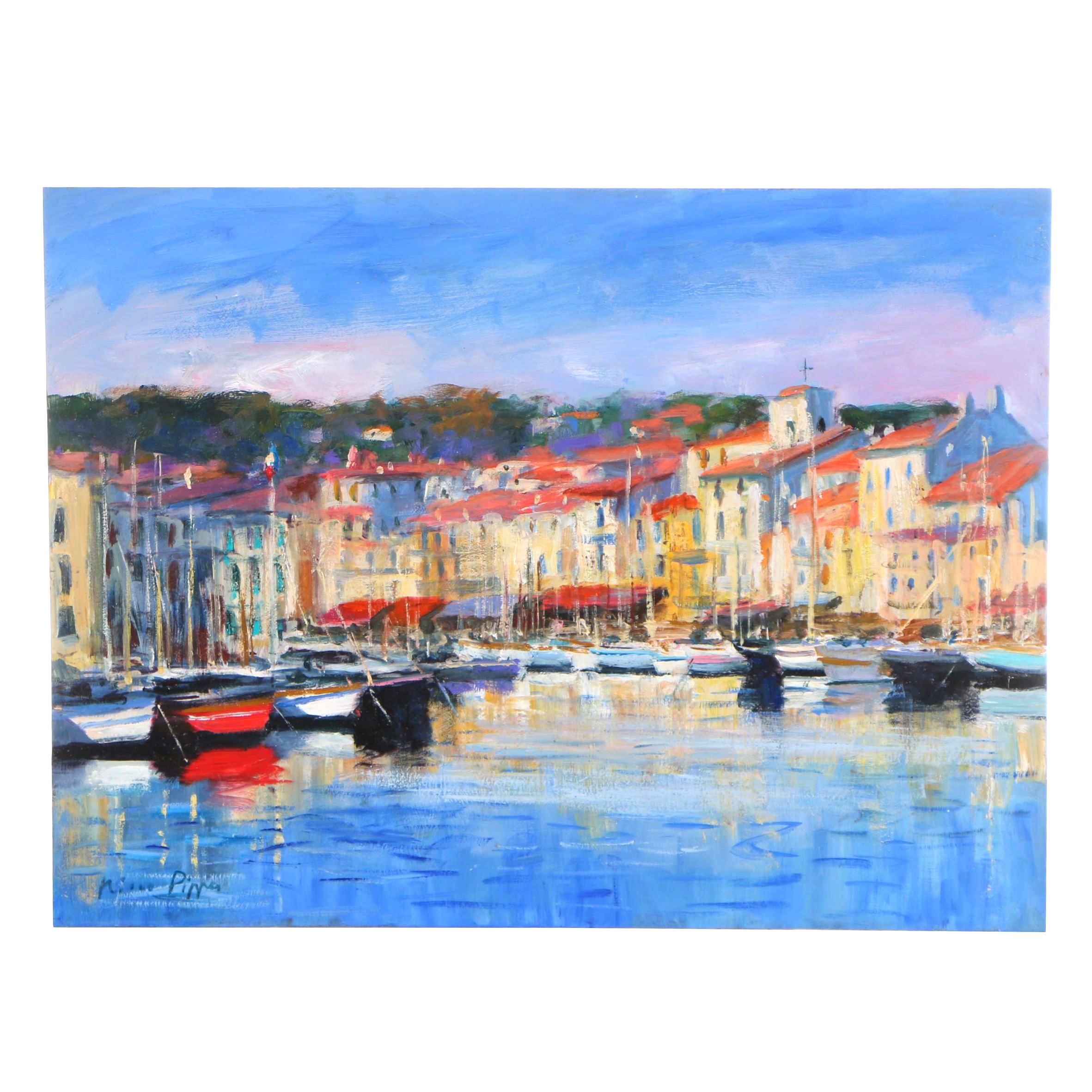 Nino Pippa Oil Painting "French Riviera - Cassis"