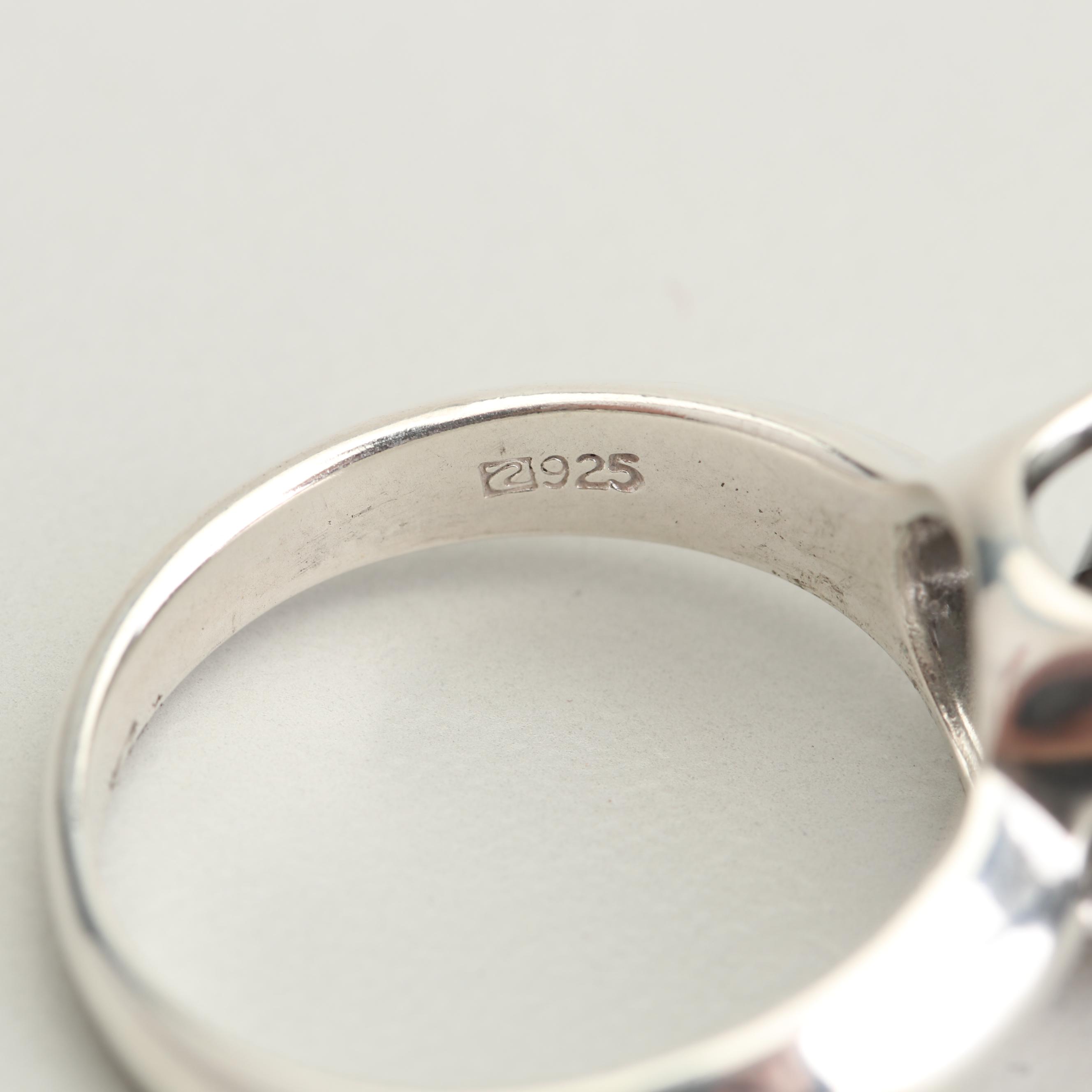 Sterling Silver 4.45 CT Black Diamond Ring