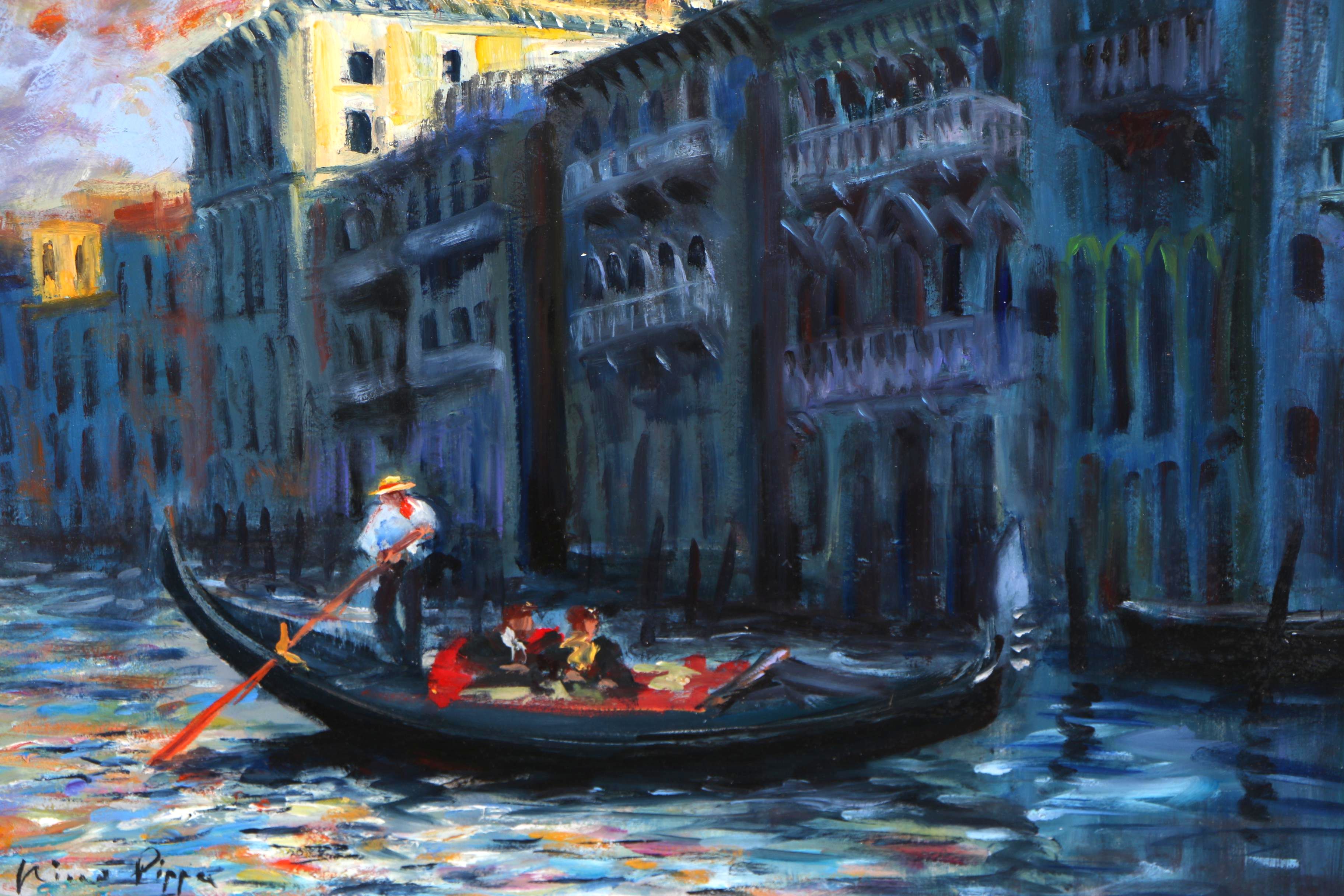 Nino Pippa Oil Painting "Venice - Twilight on the Grand Canal"