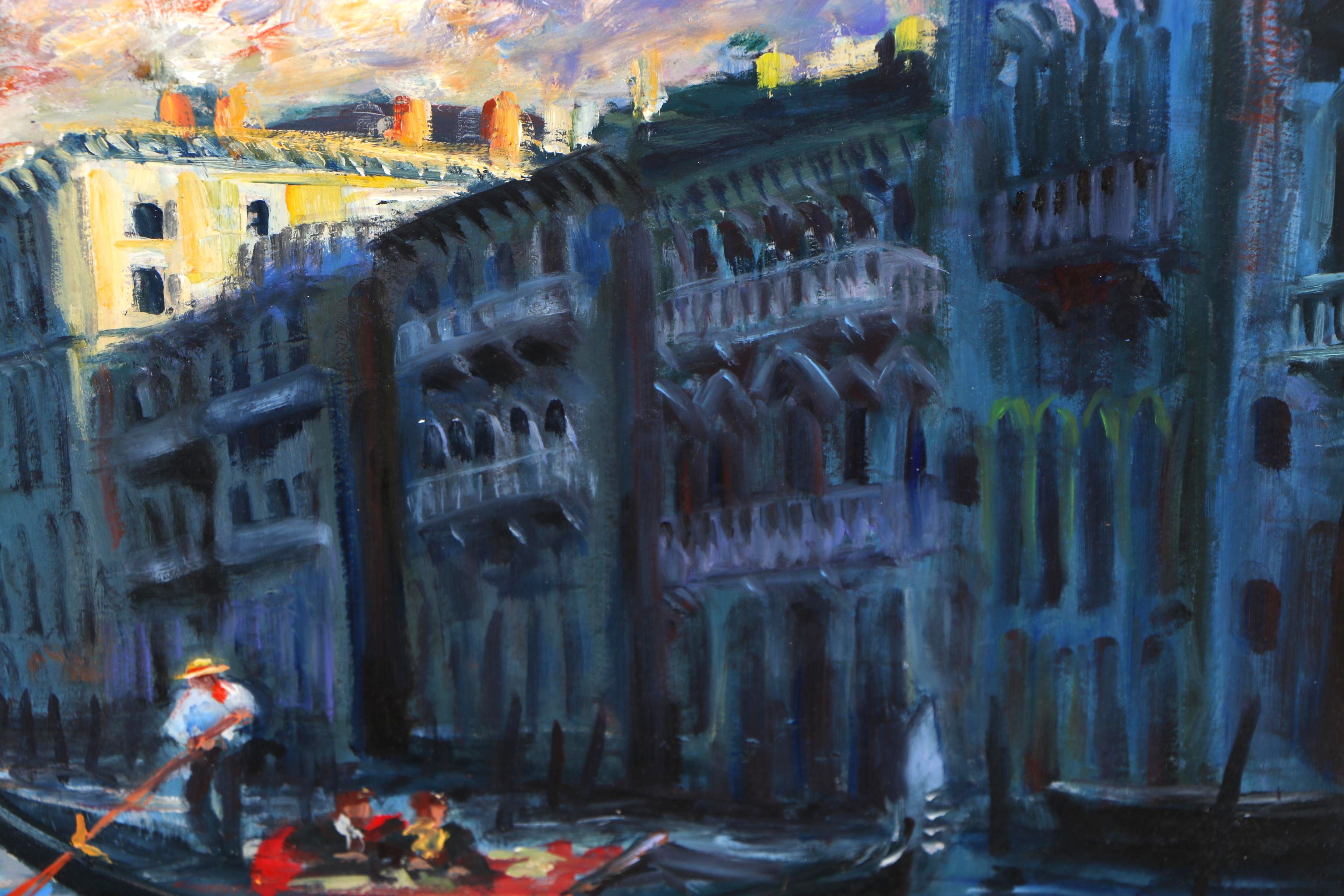 Nino Pippa Oil Painting "Venice - Twilight on the Grand Canal"