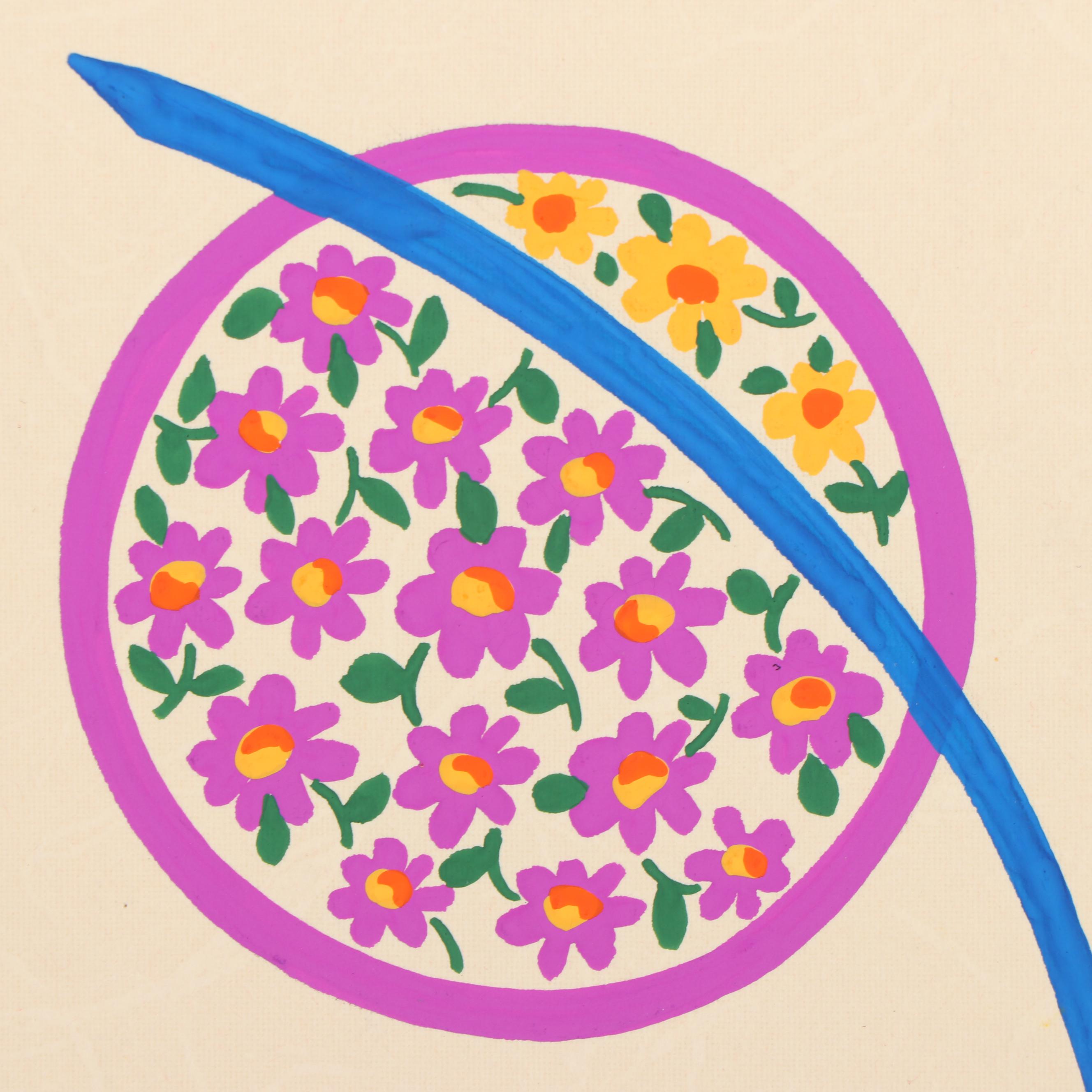 Daido-Maruta Gouache Painted Textile Design Proofs