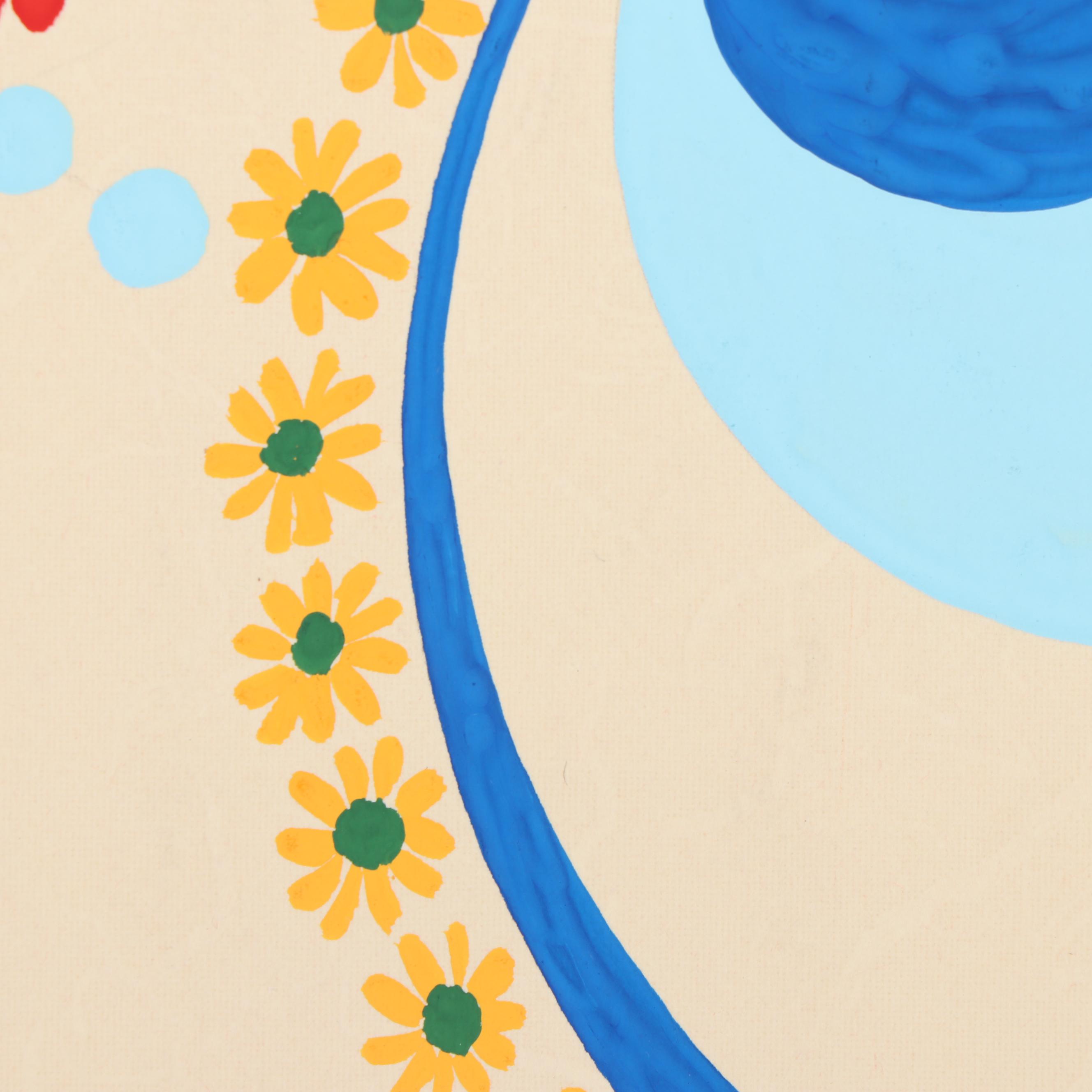 Daido-Maruta Gouache Painted Textile Design Proofs