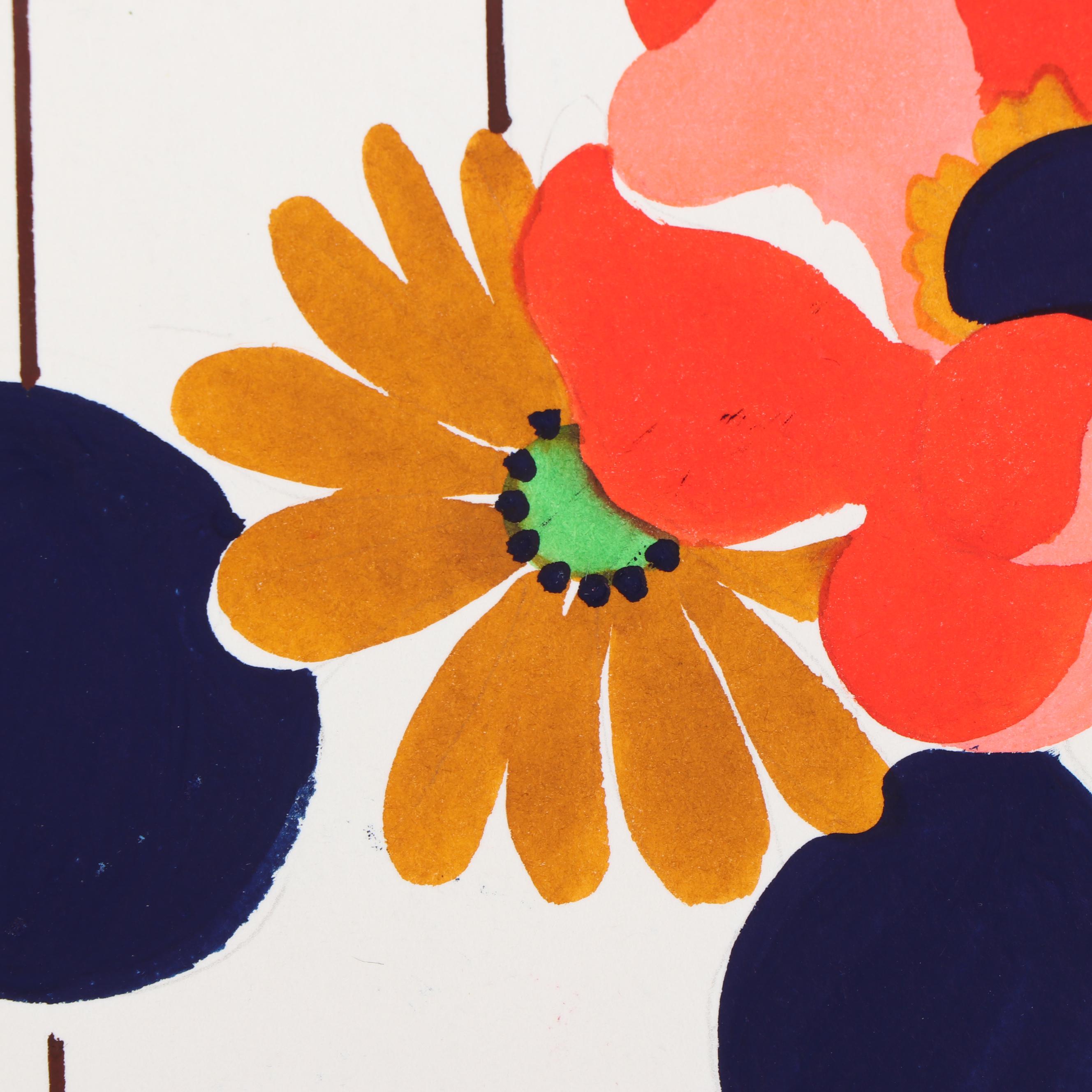 Daido-Maruta Gouache Painted Textile Design Proofs