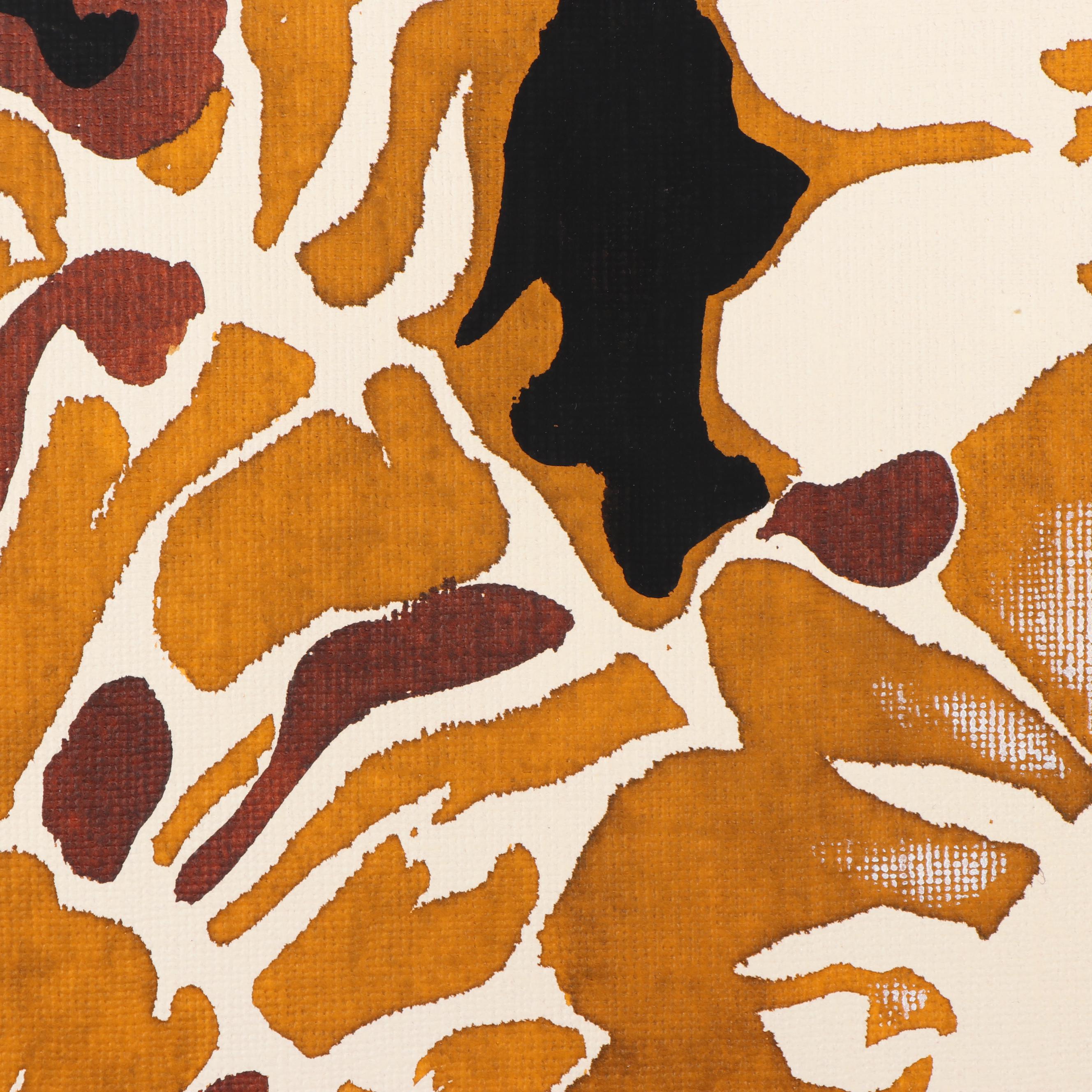 Marubeni Acrylic Painted Textile Design Pattern