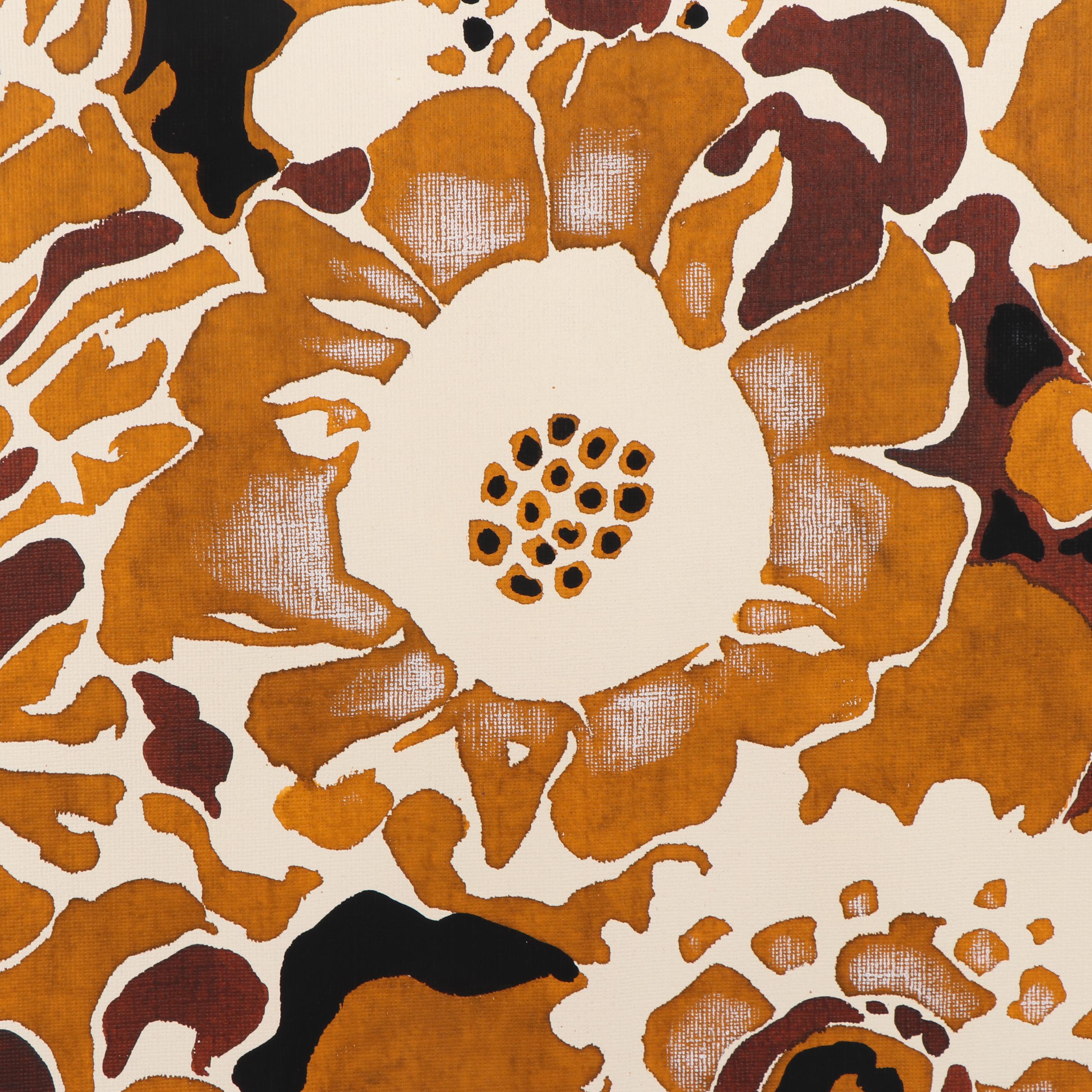 Marubeni Acrylic Painted Textile Design Pattern