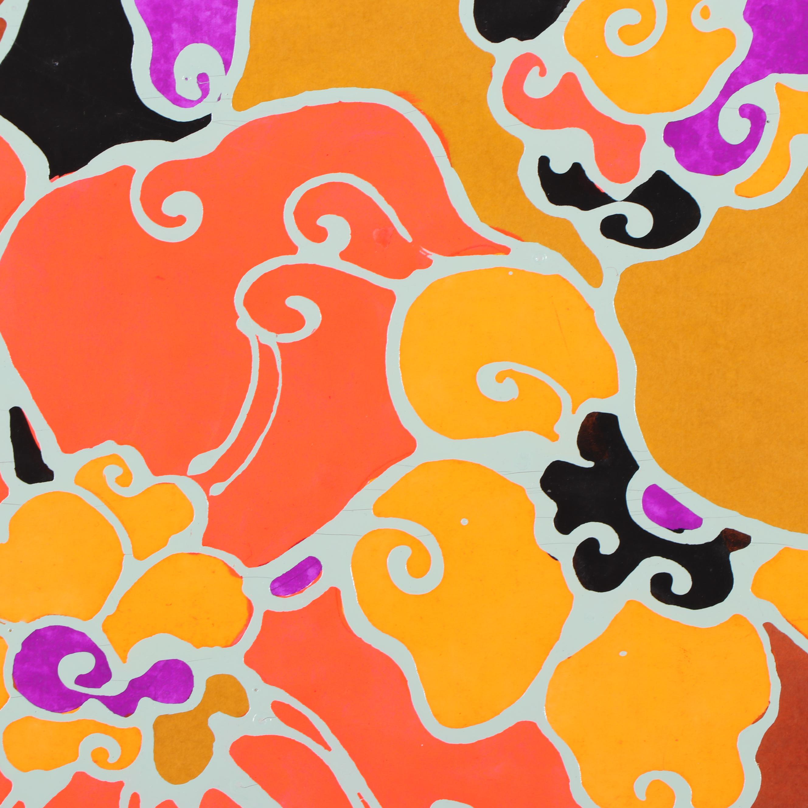 Tokai Gouache Painted Textile Pattern Design