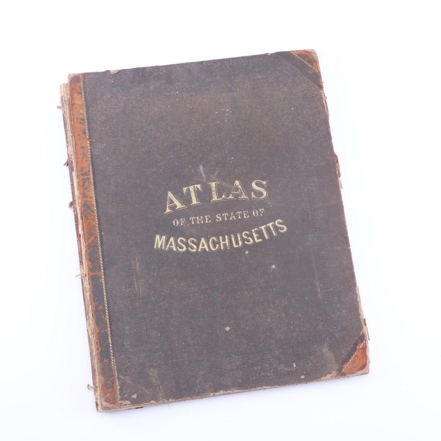 1871 "Official Topographical Atlas of Massachusetts" by Walling and Gray
