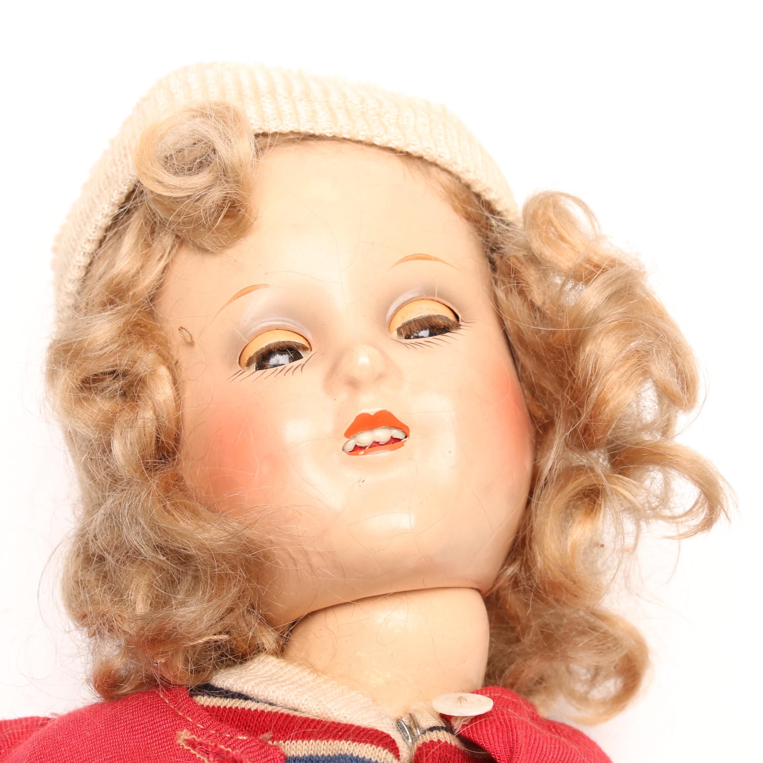 Vintage Sonja Henie Style Composition Doll