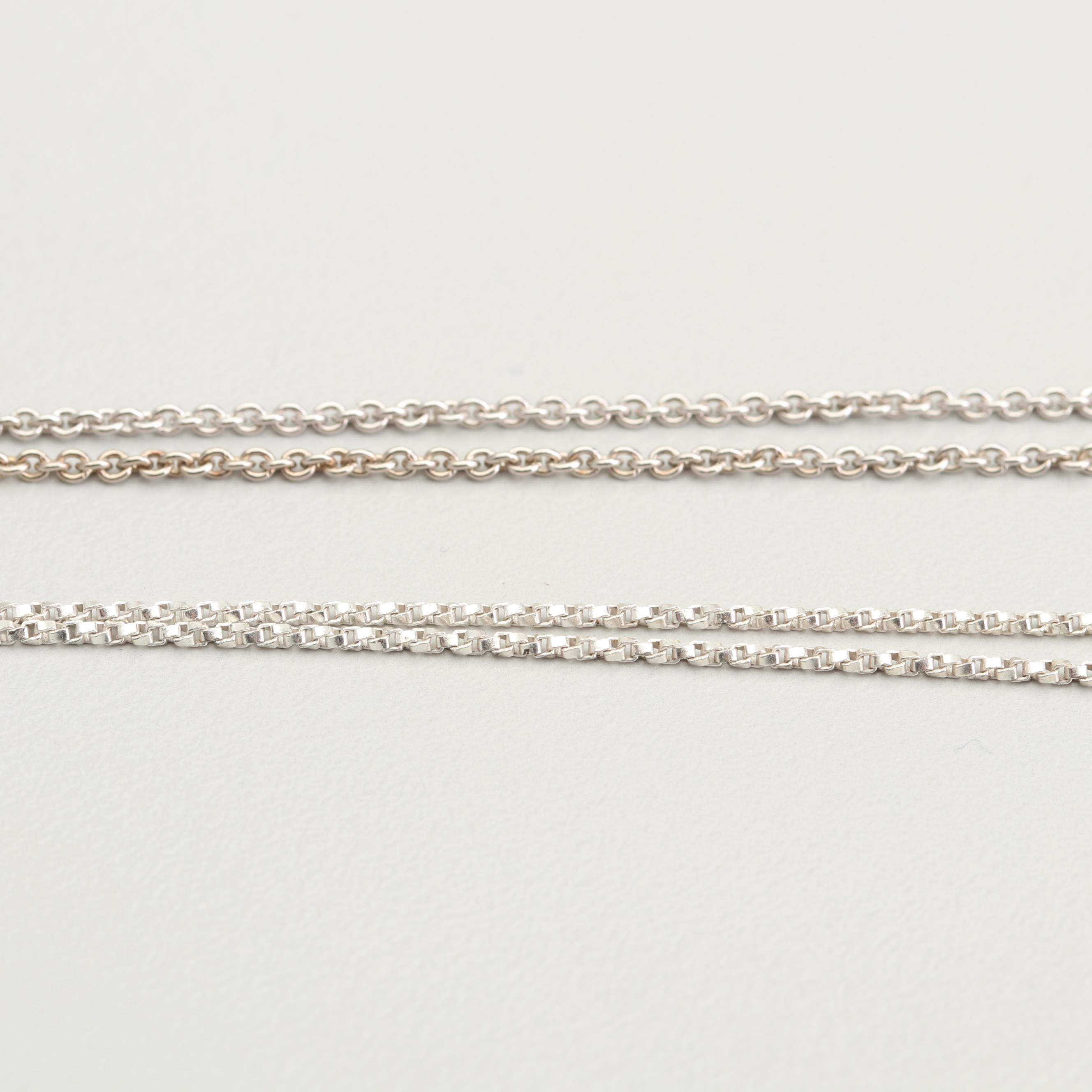 Sterling Silver 14K Gold and Diamond Accented Heart Pendant Necklaces