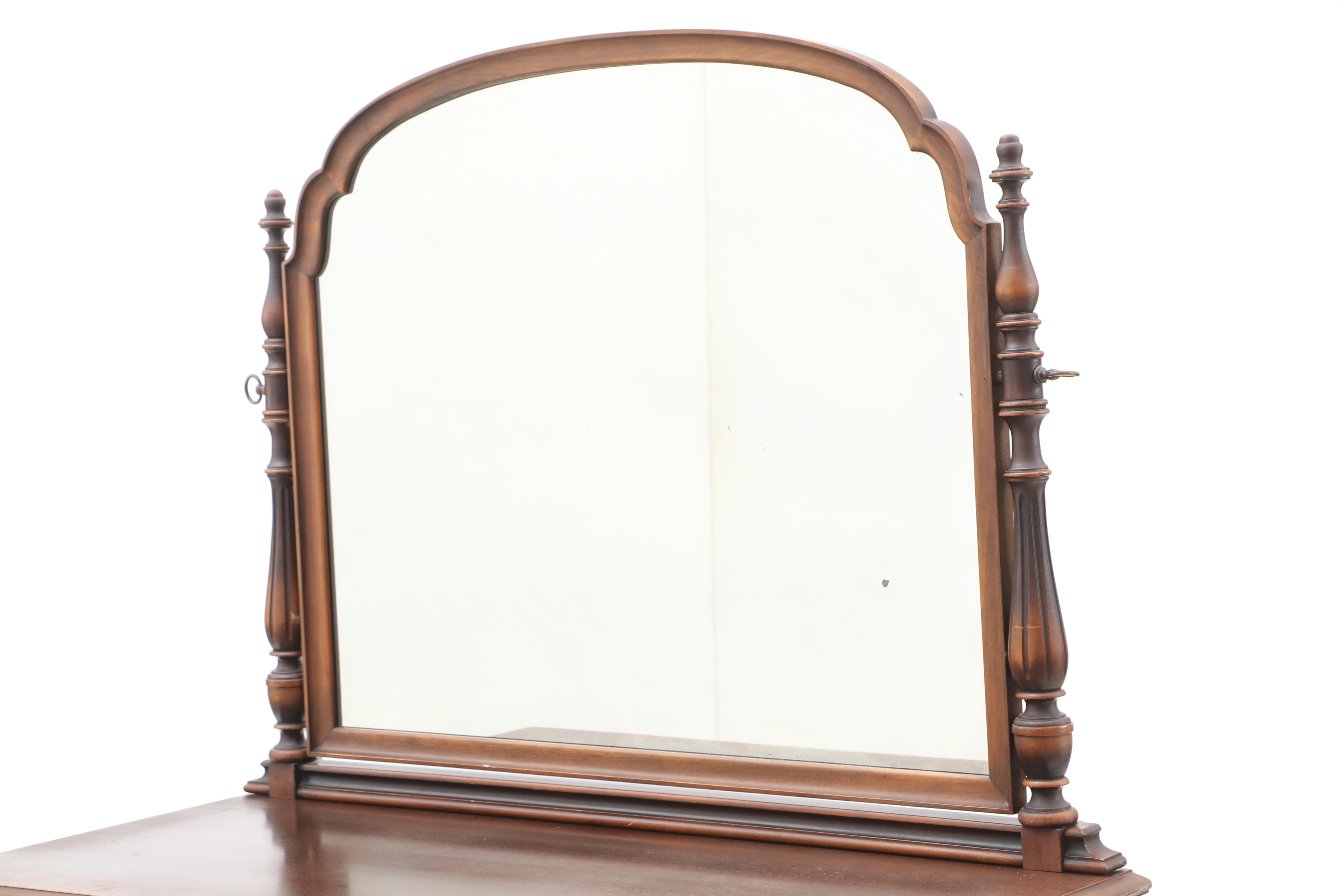 Berkey & Gay Furniture Chest of Drawers with Mirror in Walnut