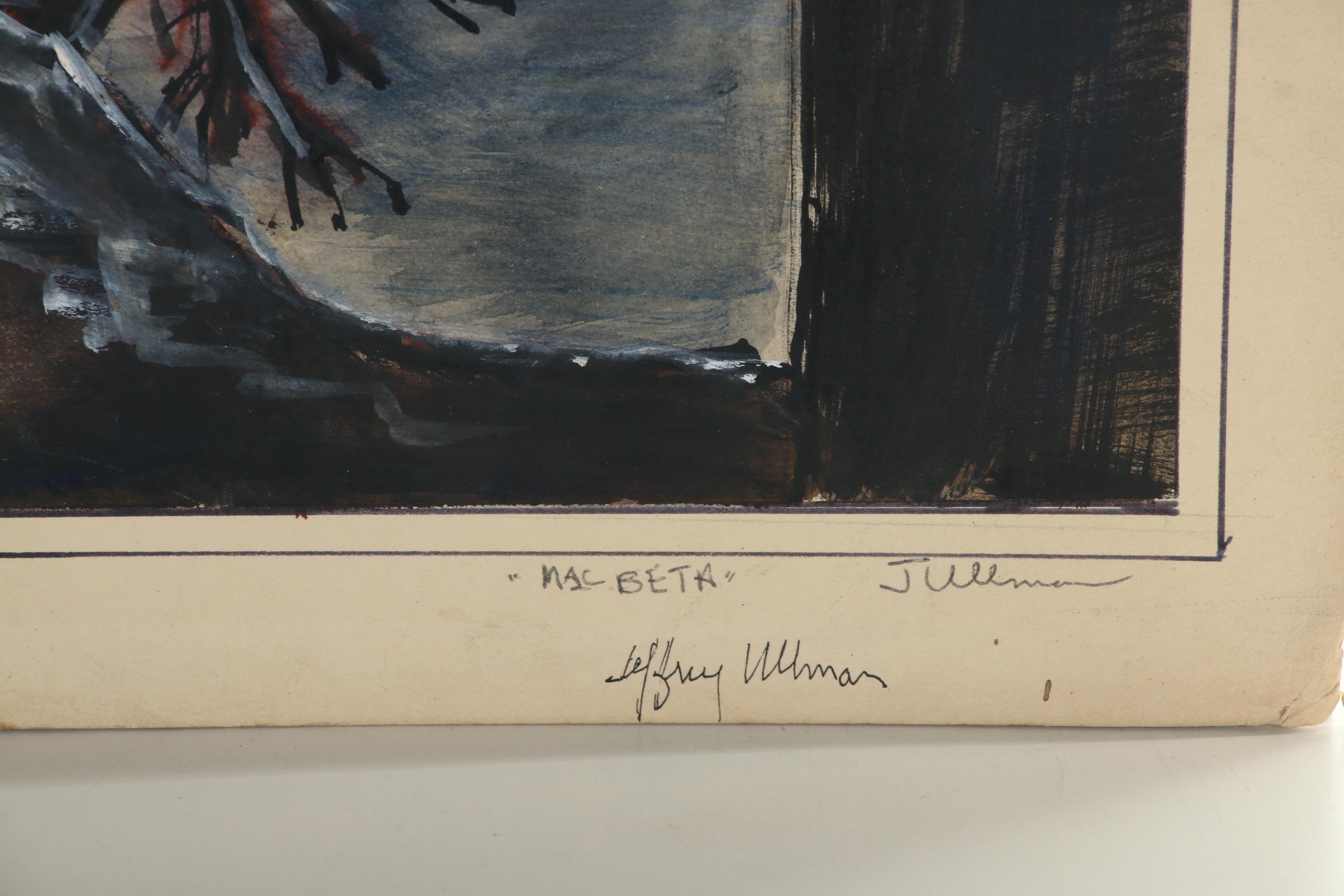 Jeffery Ullman Mixed Media Painting "Macbeth"