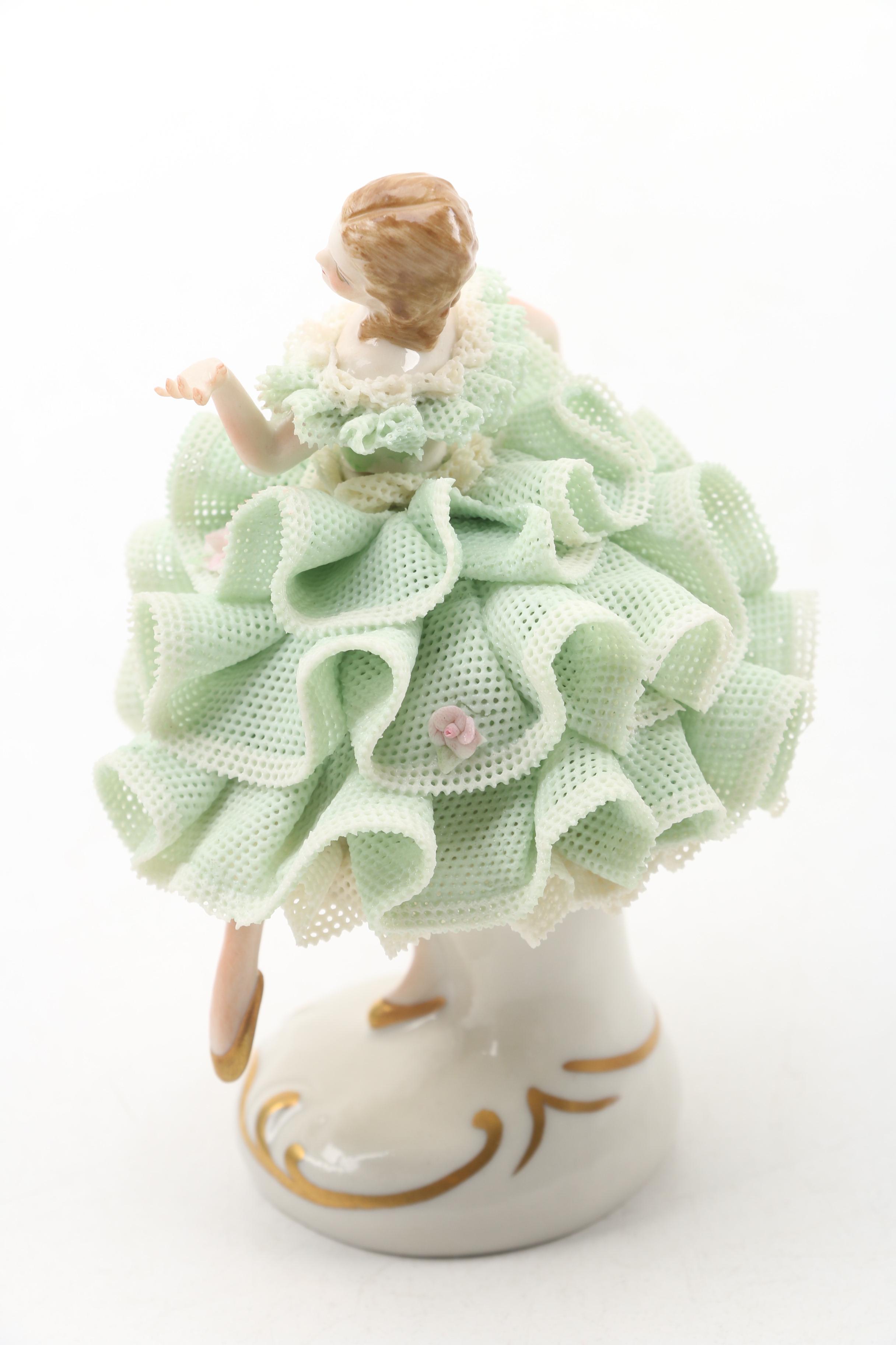 Irish Dresden "Lorraine" and "Two is Company" Porcelain Figurines