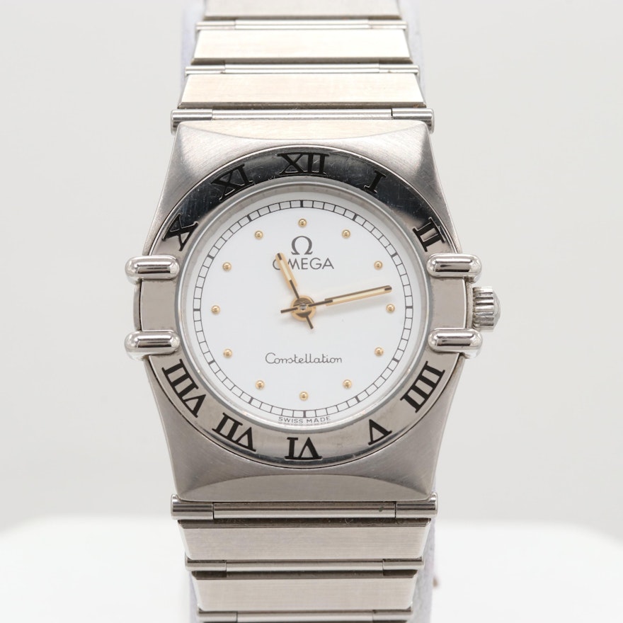 Omega Constellation Stainless Steel Quartz Wristwatch