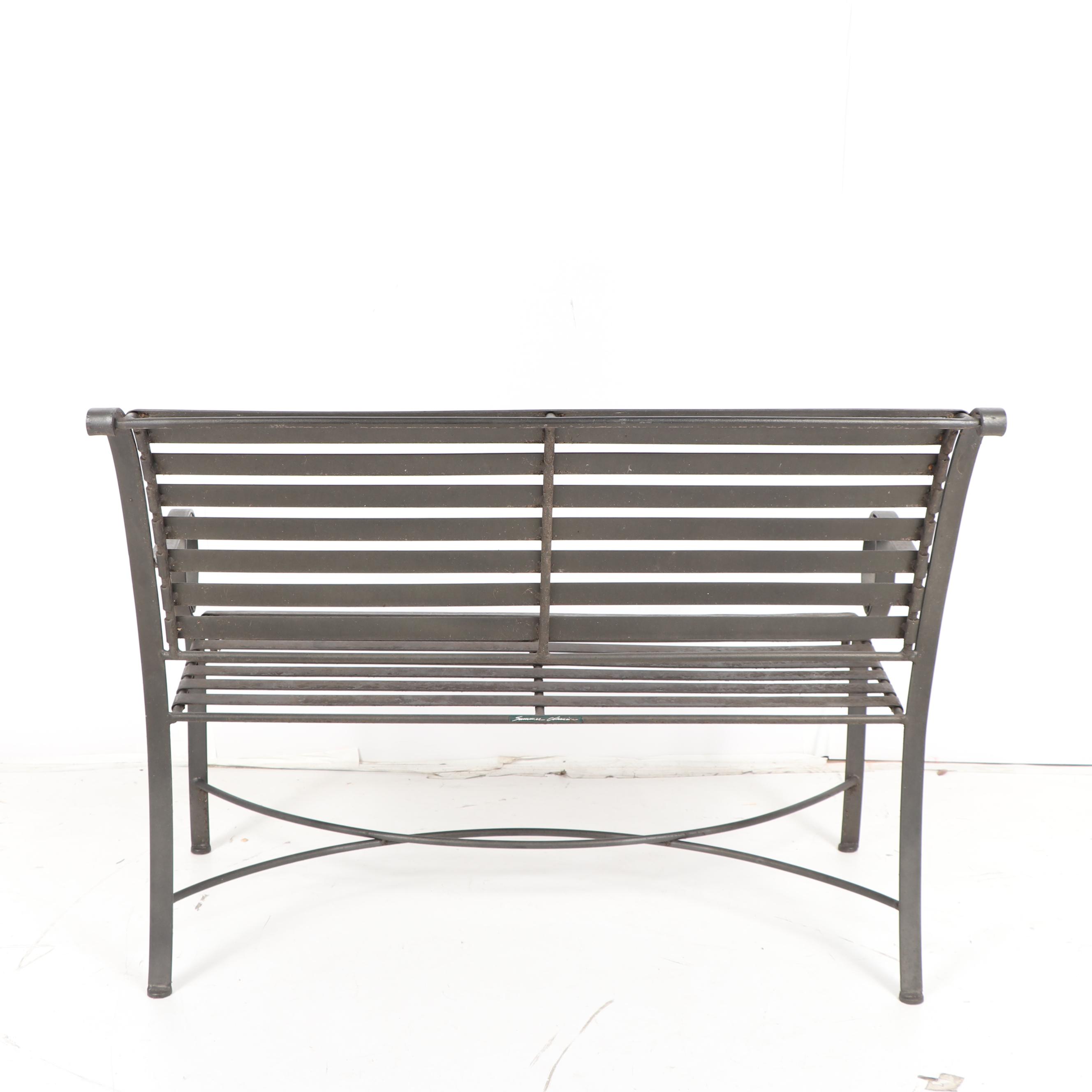 "Summer Classics" Metal Patio Bench and Side Tables