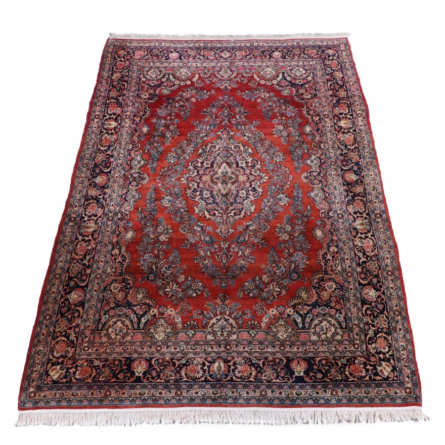 Hand-Knotted Persian Qazvin Wool Room Sized Rug