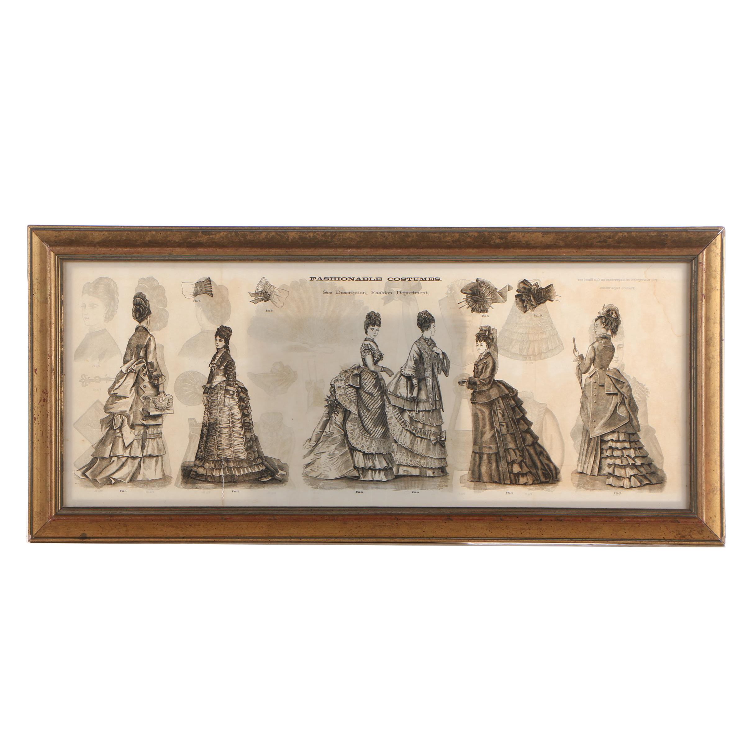 Victorian Wood Engraved Fashion Plates