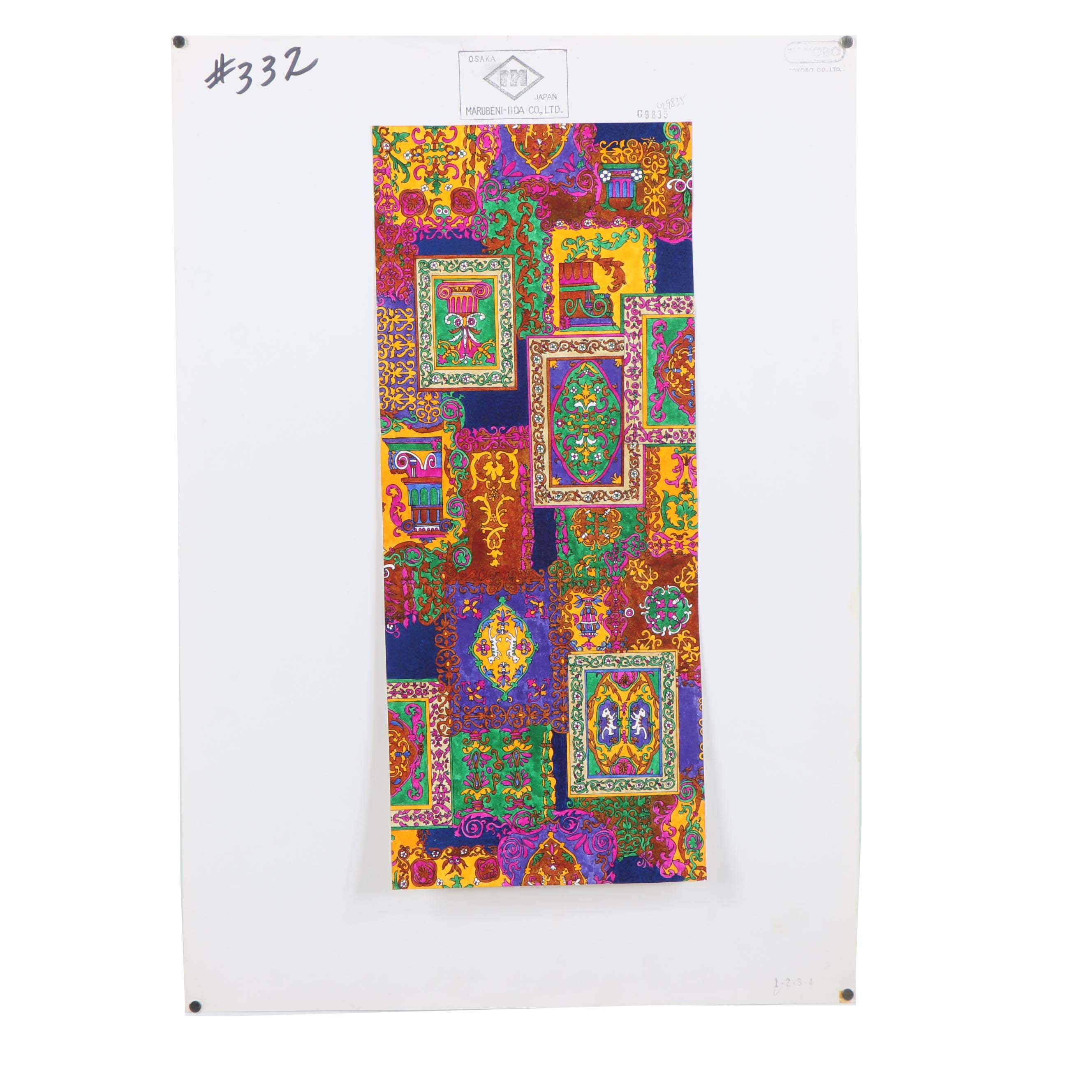 Marubeni Watercolor Textile Design Proof