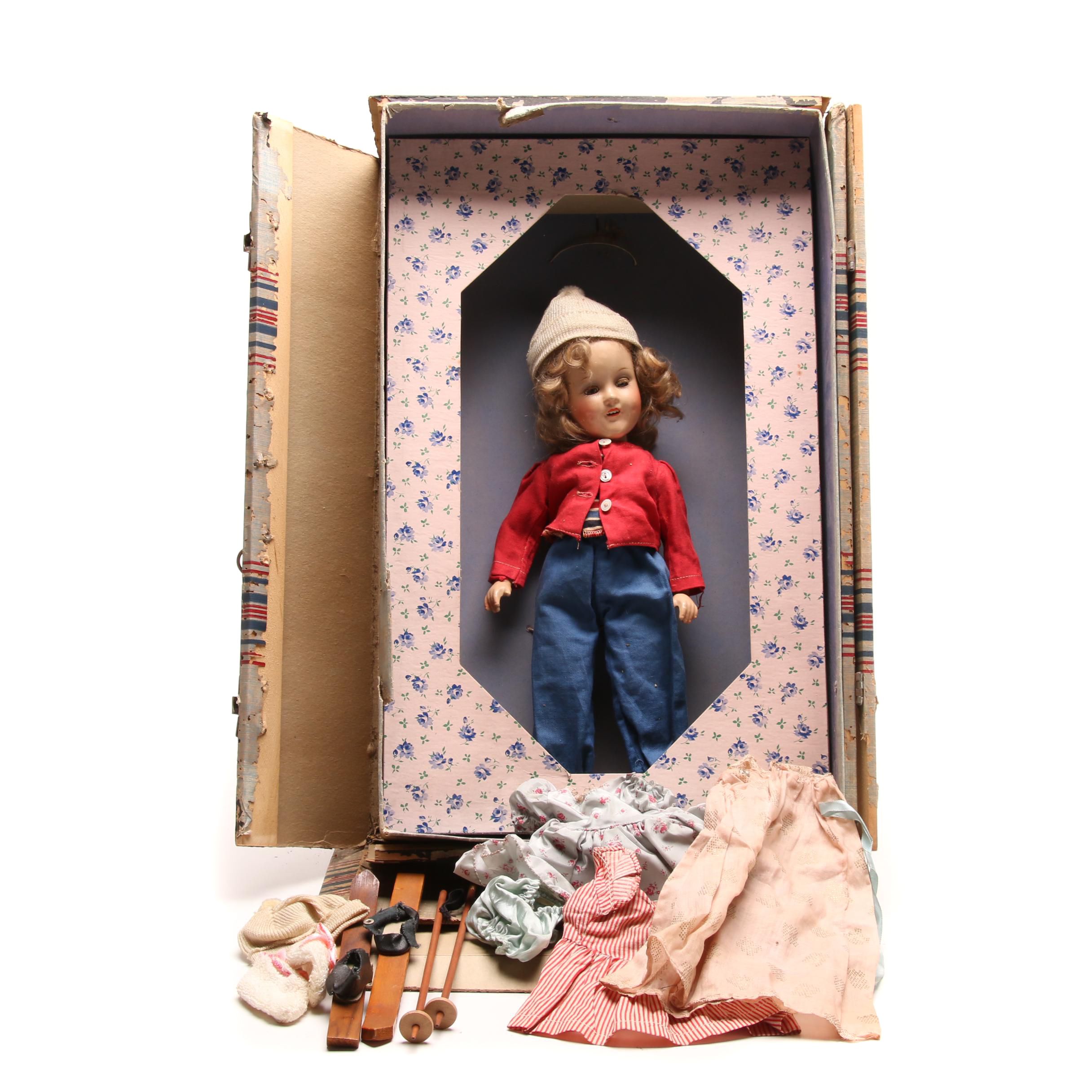 Vintage Sonja Henie Style Composition Doll