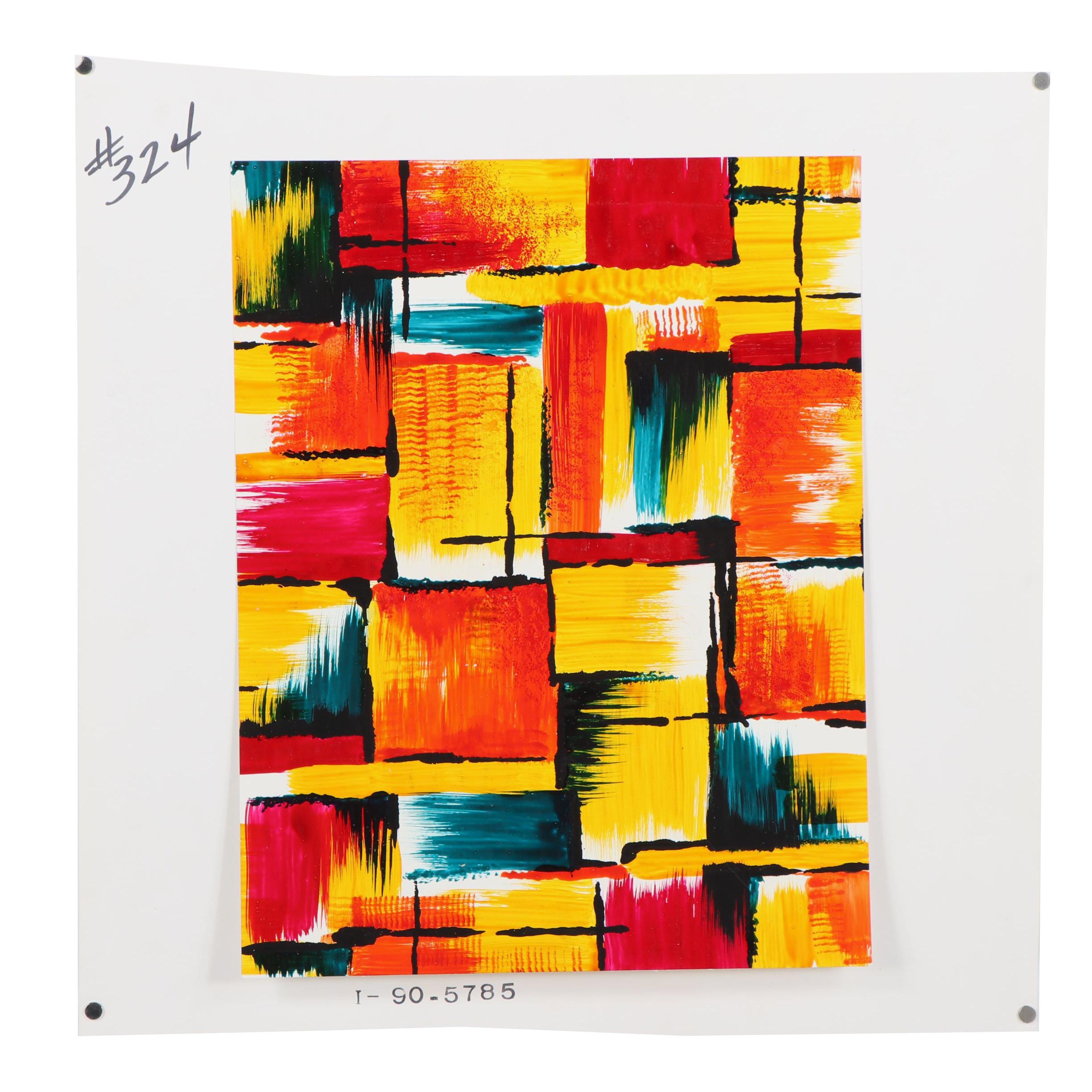 Marubeni Acrylic Painted Textile Pattern Design