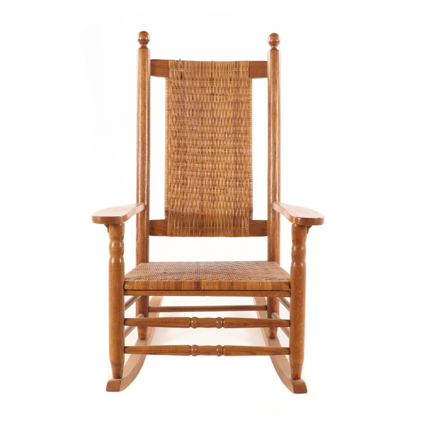 Contemporary Oak "Carolina Rocker" by P & P Chair Company