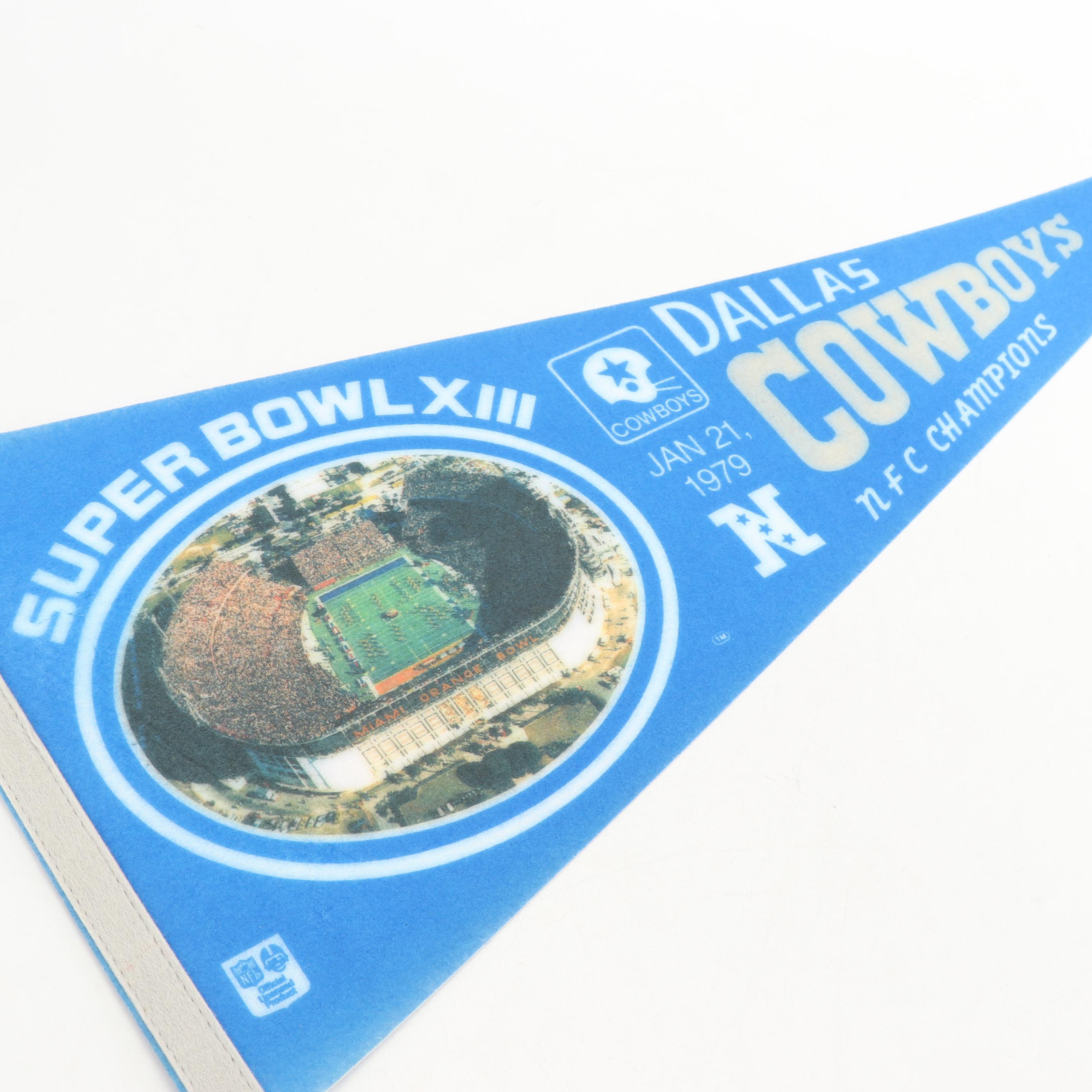 Vintage Dallas Cowboys Superbowl Pennants