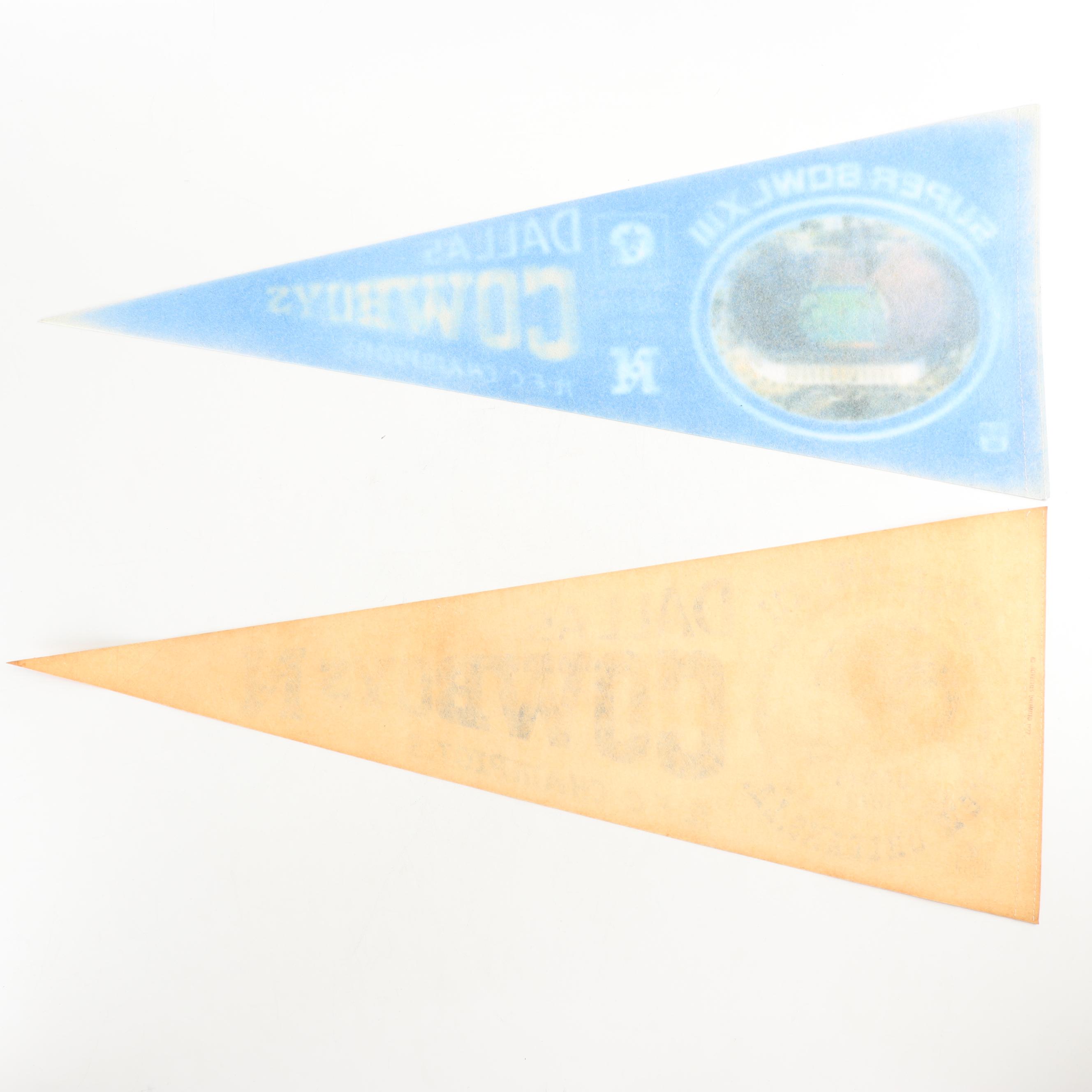 Vintage Dallas Cowboys Superbowl Pennants