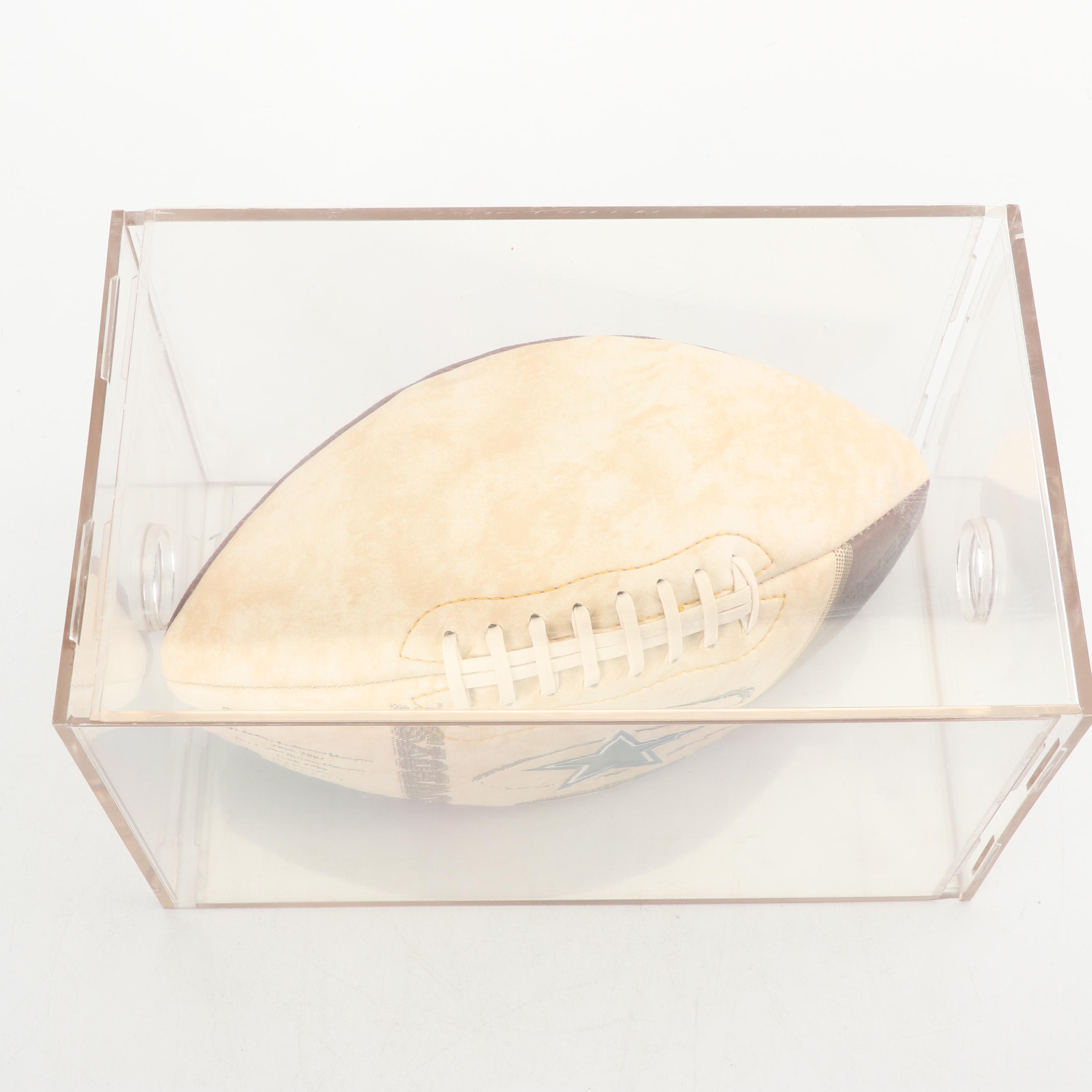 Dallas Cowboys Limited Edition Footballs including 1960/70s Winning Stats Ball