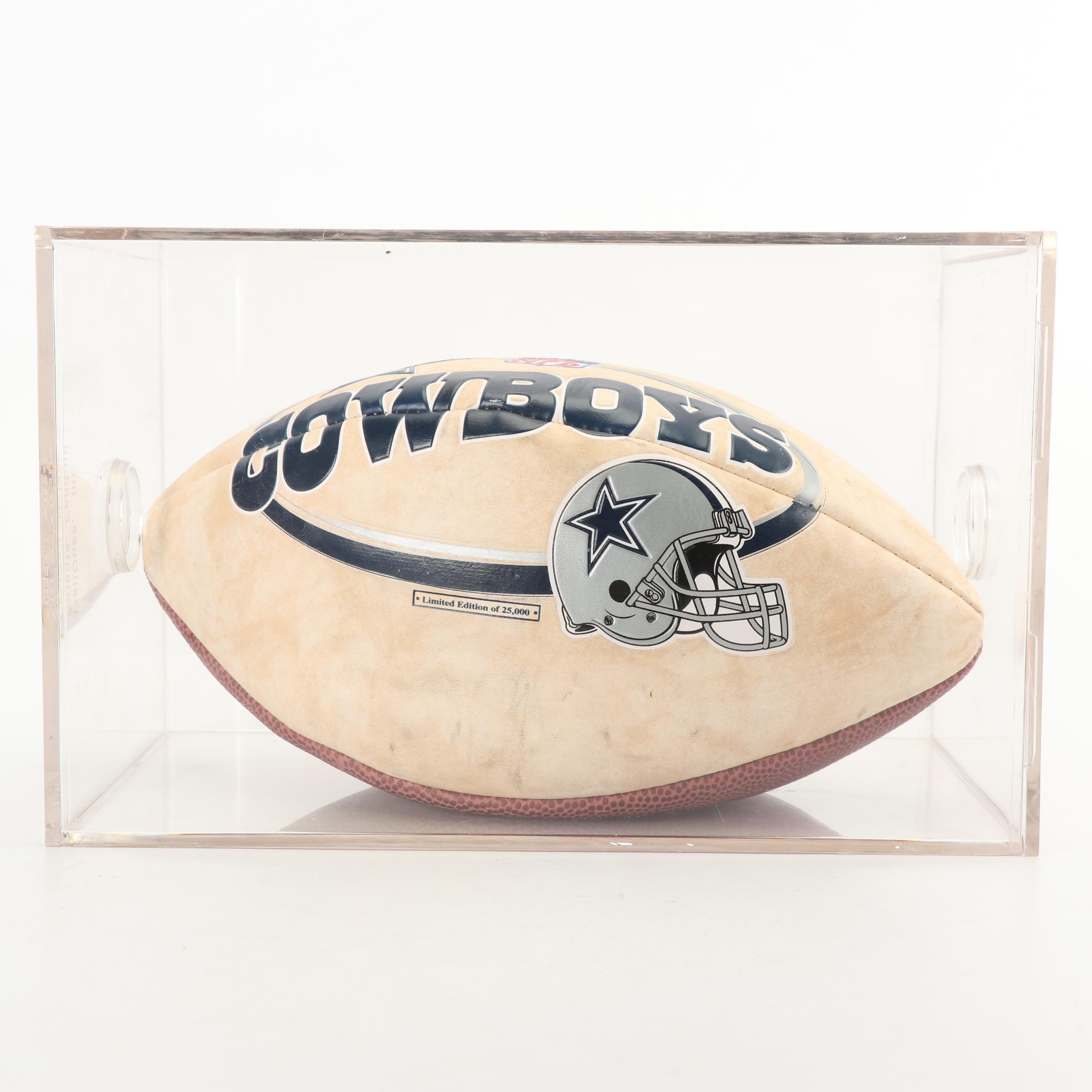 Dallas Cowboys Limited Edition Footballs including 1960/70s Winning Stats Ball