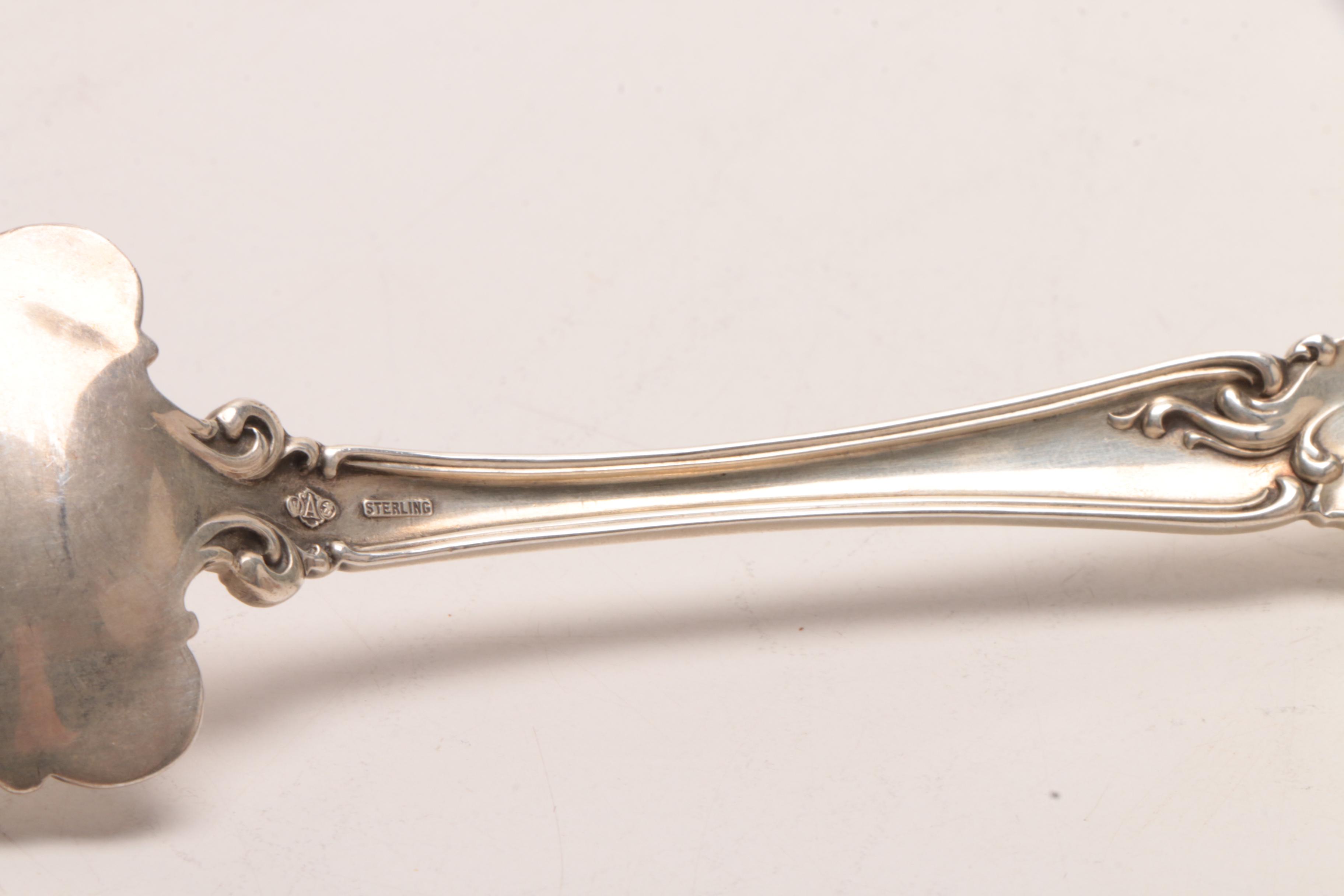 Gorham "Plymouth" and Alvin Mfg. Co. "Edward VII" Sterling Serving Utensils