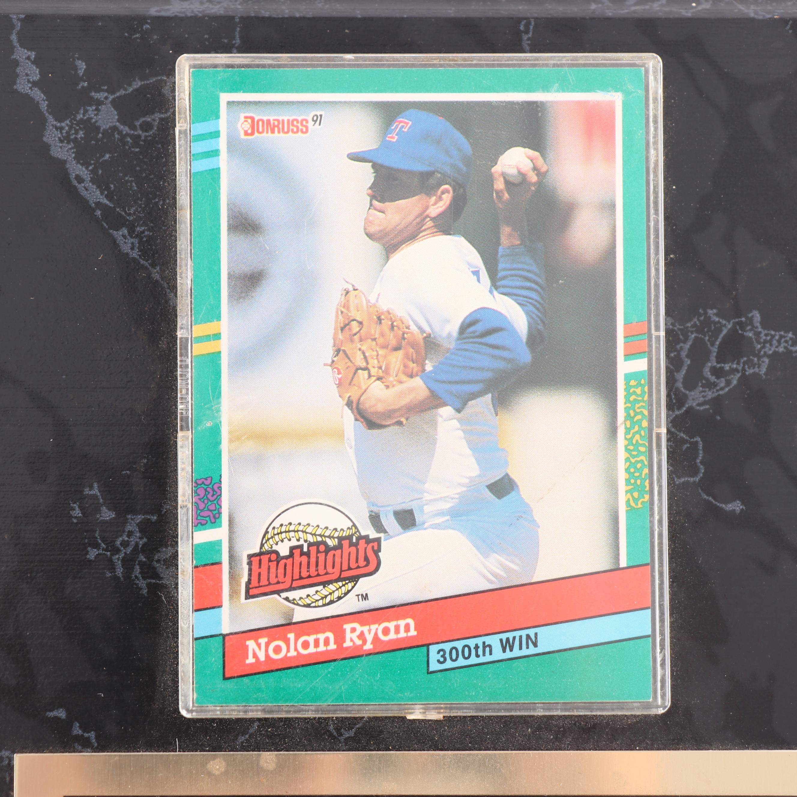 Nolan Ryan "Dont Mess With Tex" Plaque with Trading Cards