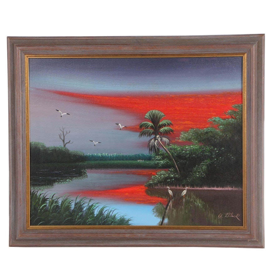 Al Black Florida Highwaymen Oil Painting