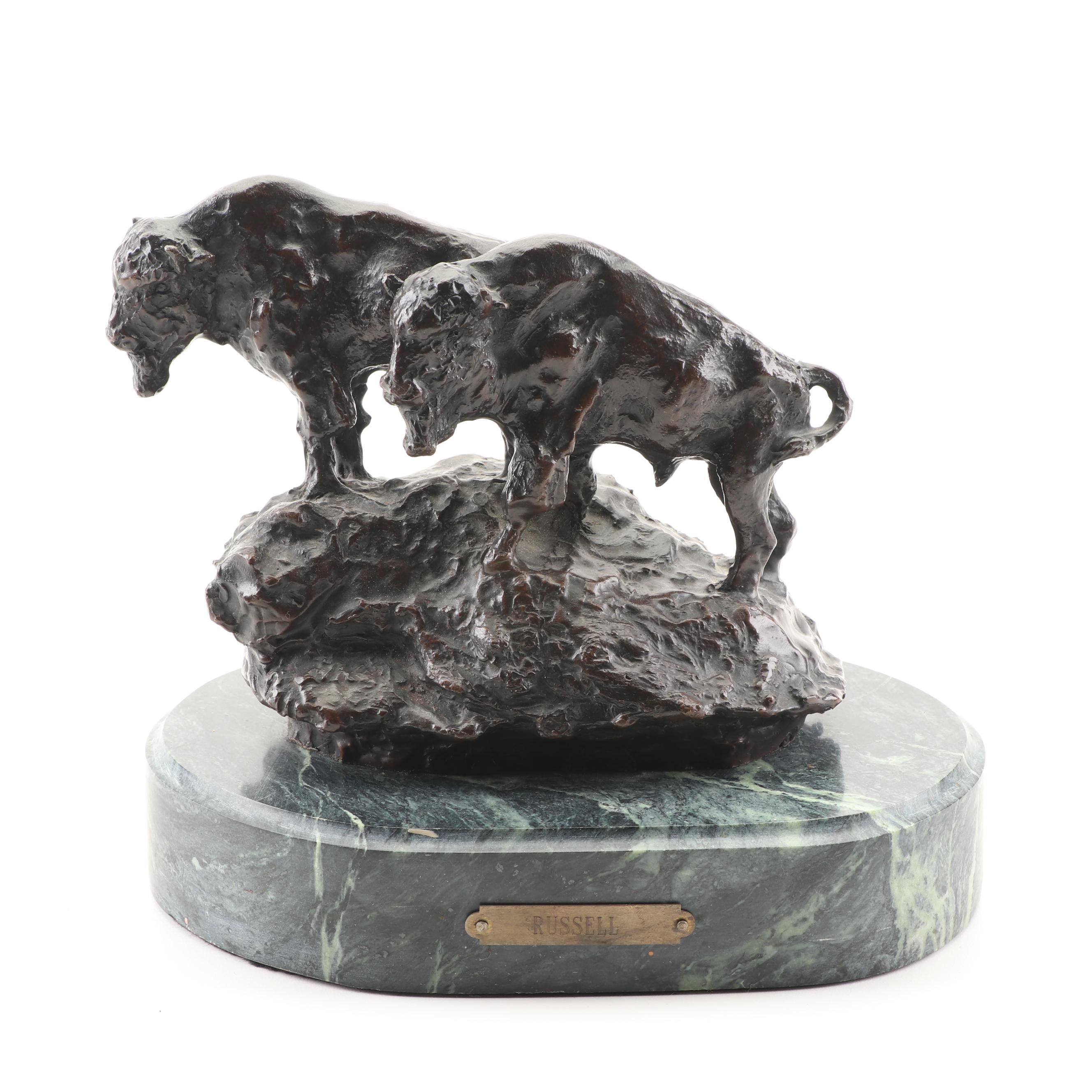 Reproduction Bronze Sculpture after Charles Marion Russell