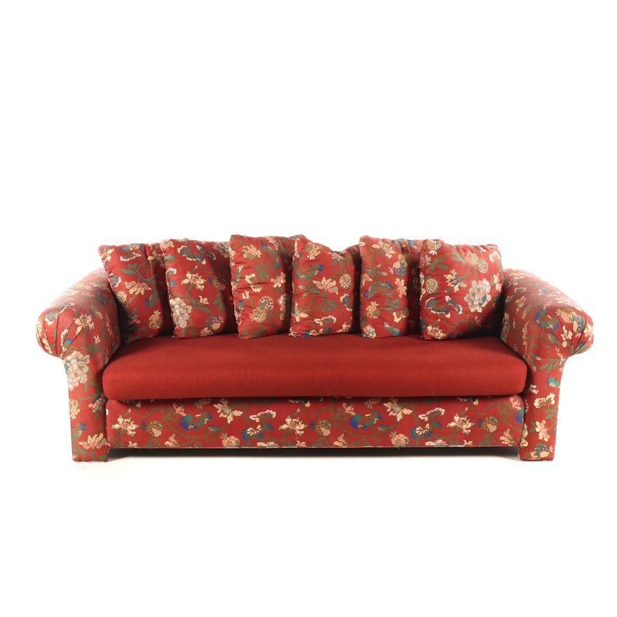 Floral Print Upholstered Sofa by Stratford, Late 20th Century