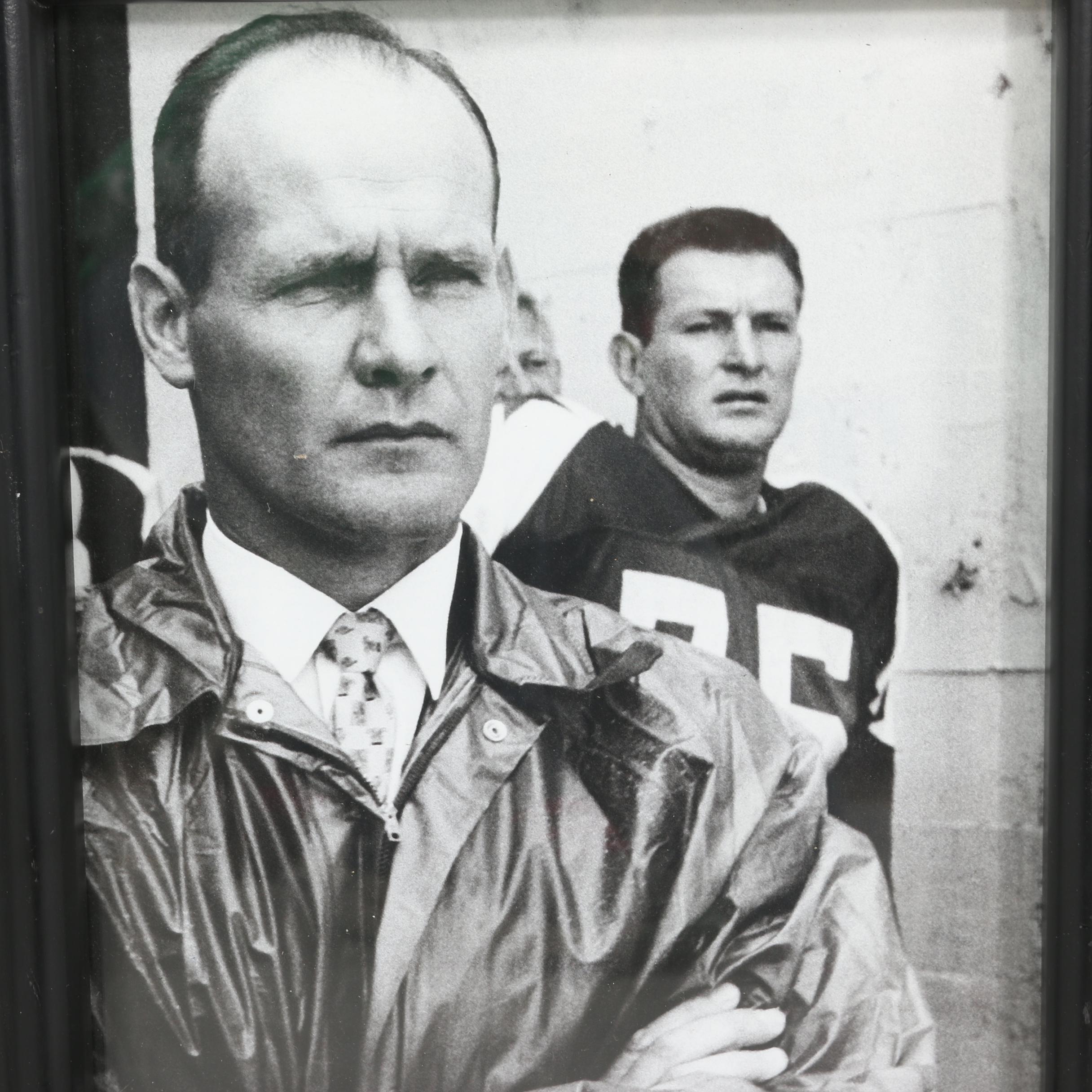 Black and White Prints of Vintage Cowboy Players including Tom Landry