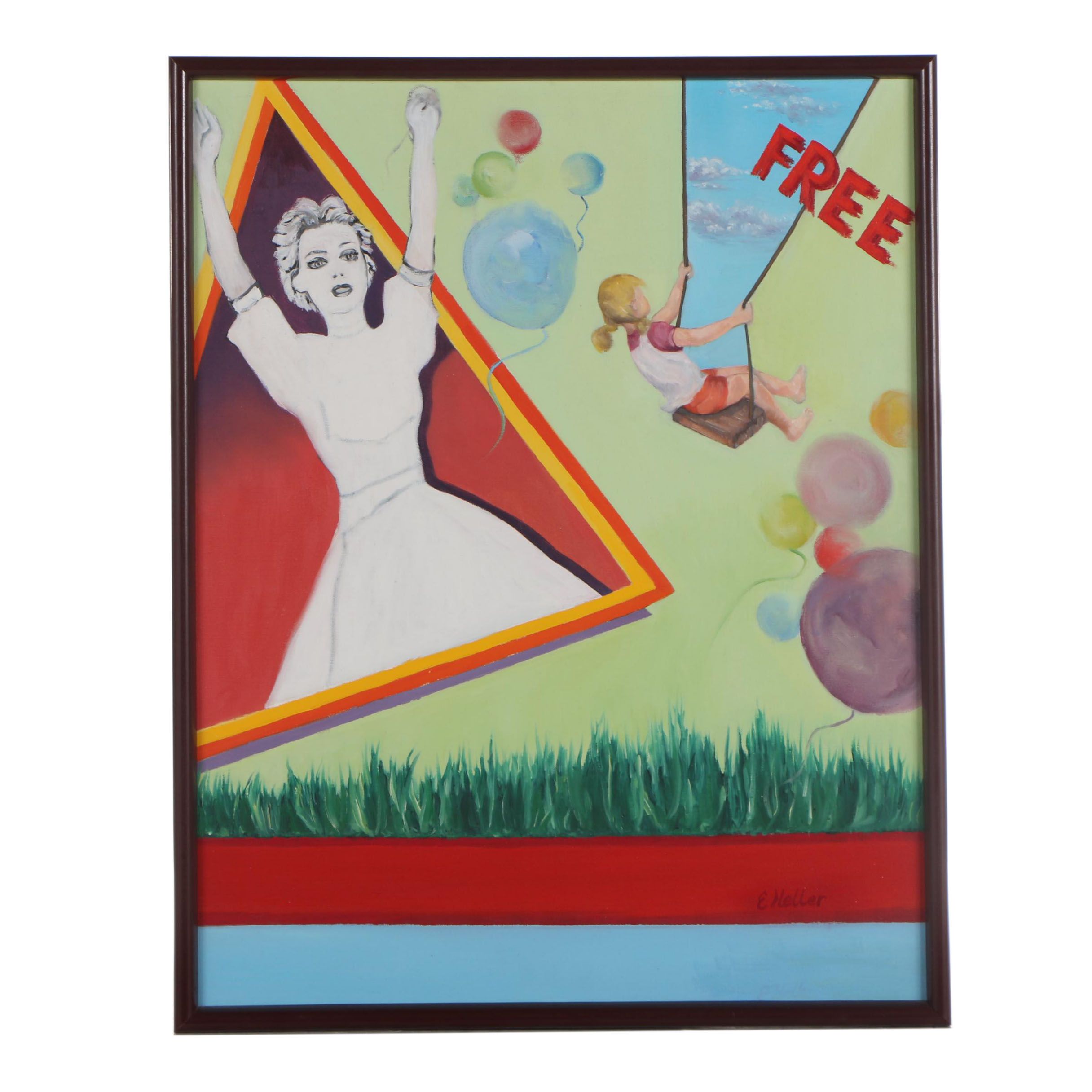 E. Heller Acrylic Painting