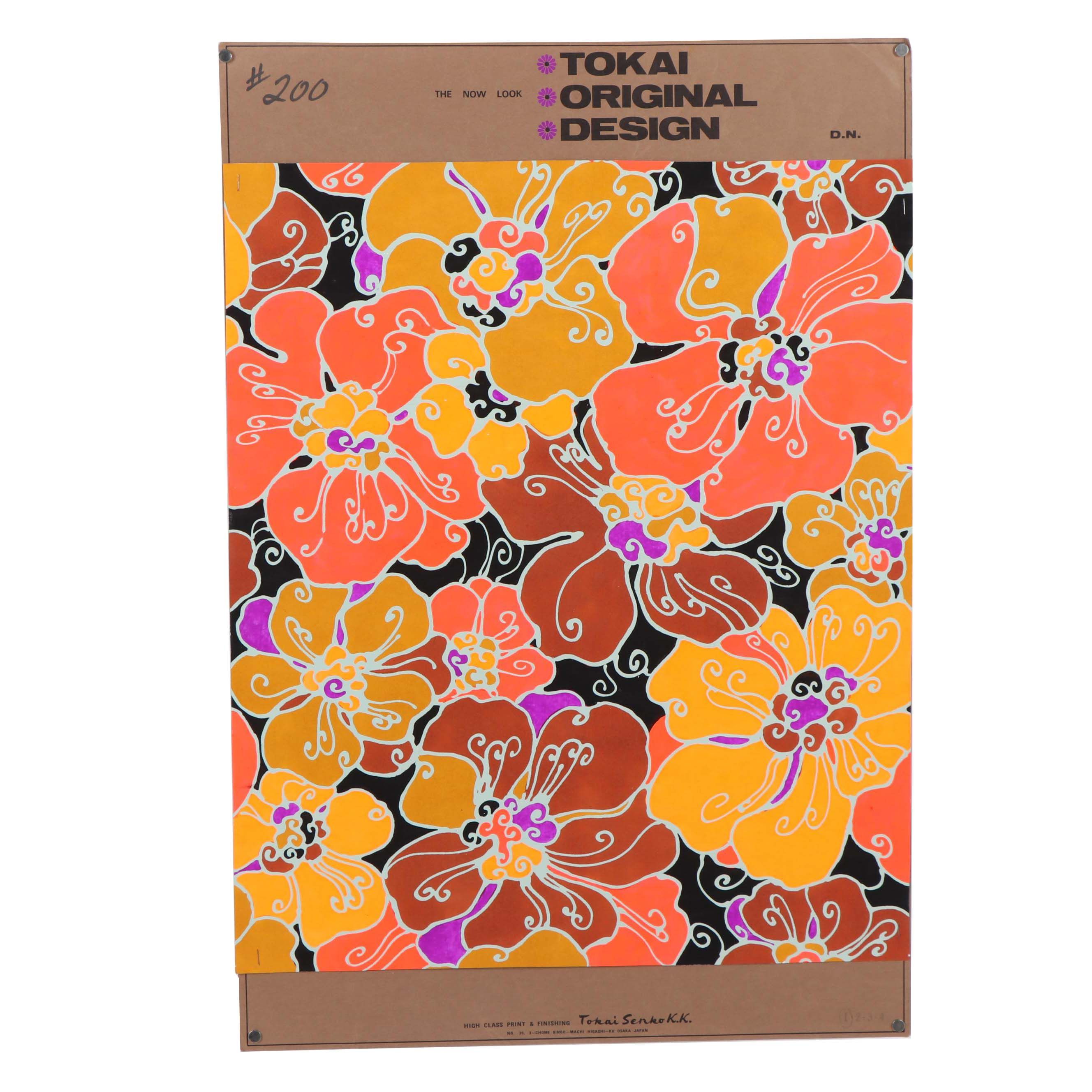 Tokai Gouache Painted Textile Pattern Design