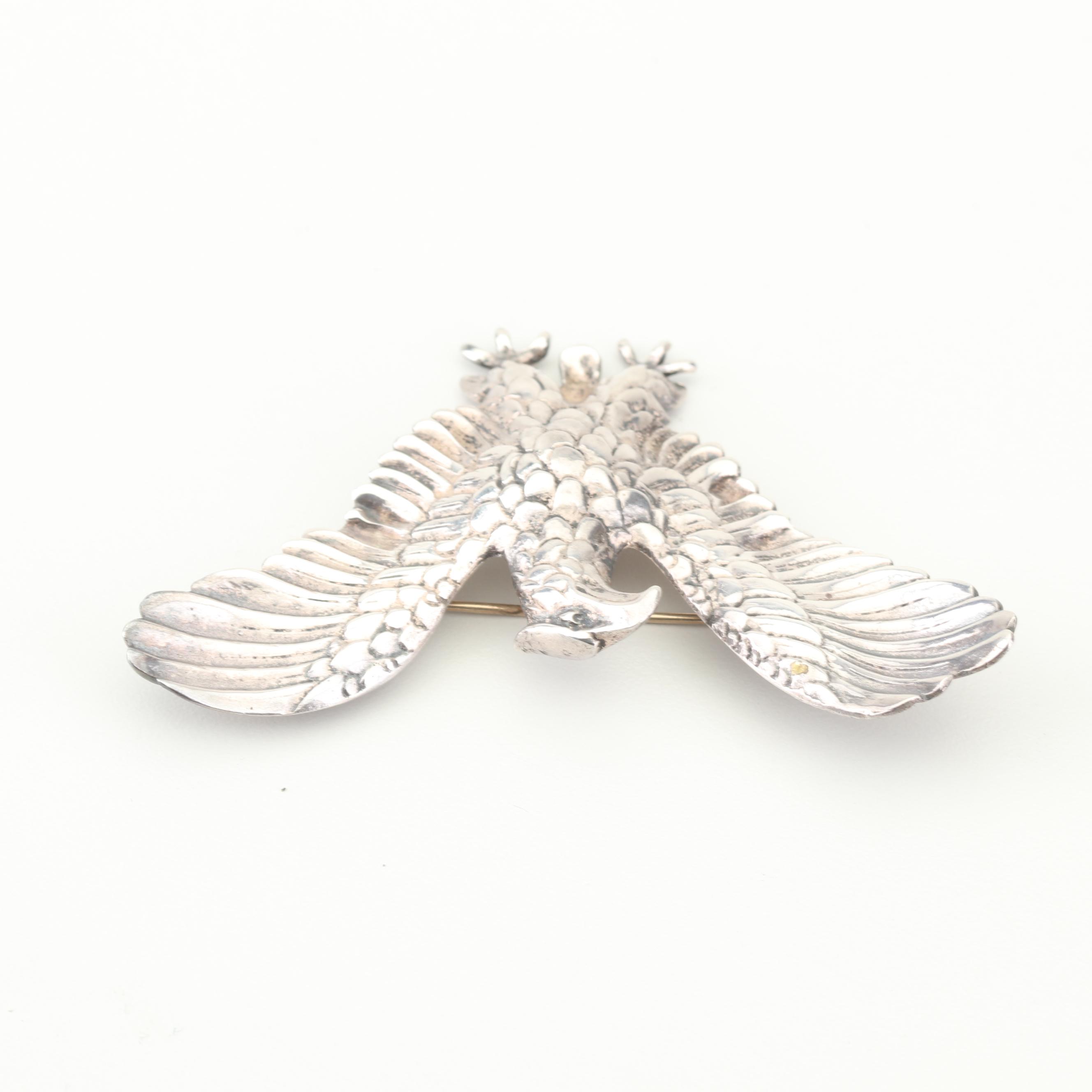Bauring Sterling Silver Eagle Brooch