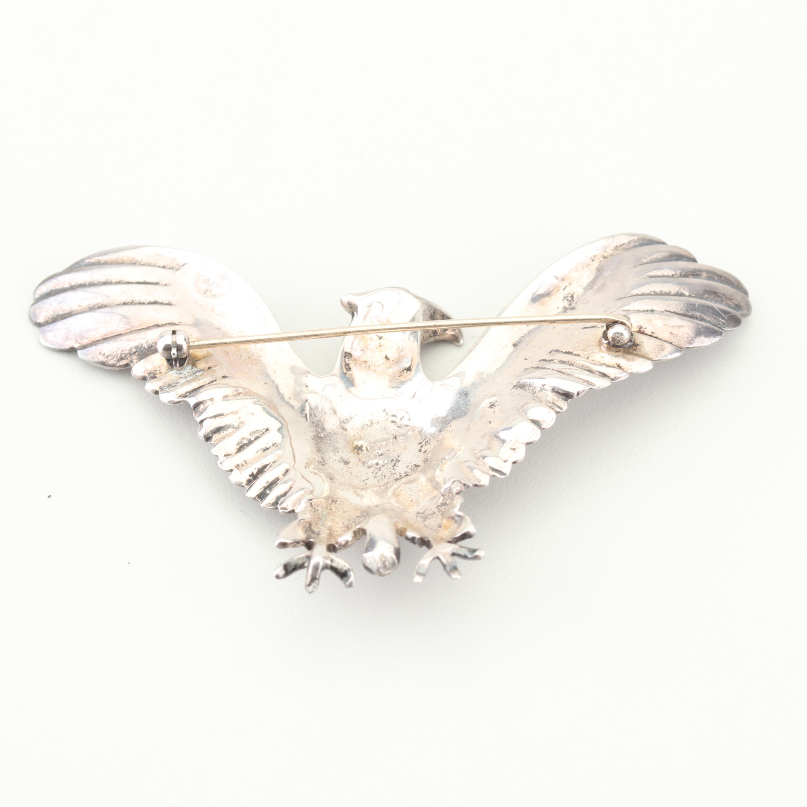 Bauring Sterling Silver Eagle Brooch